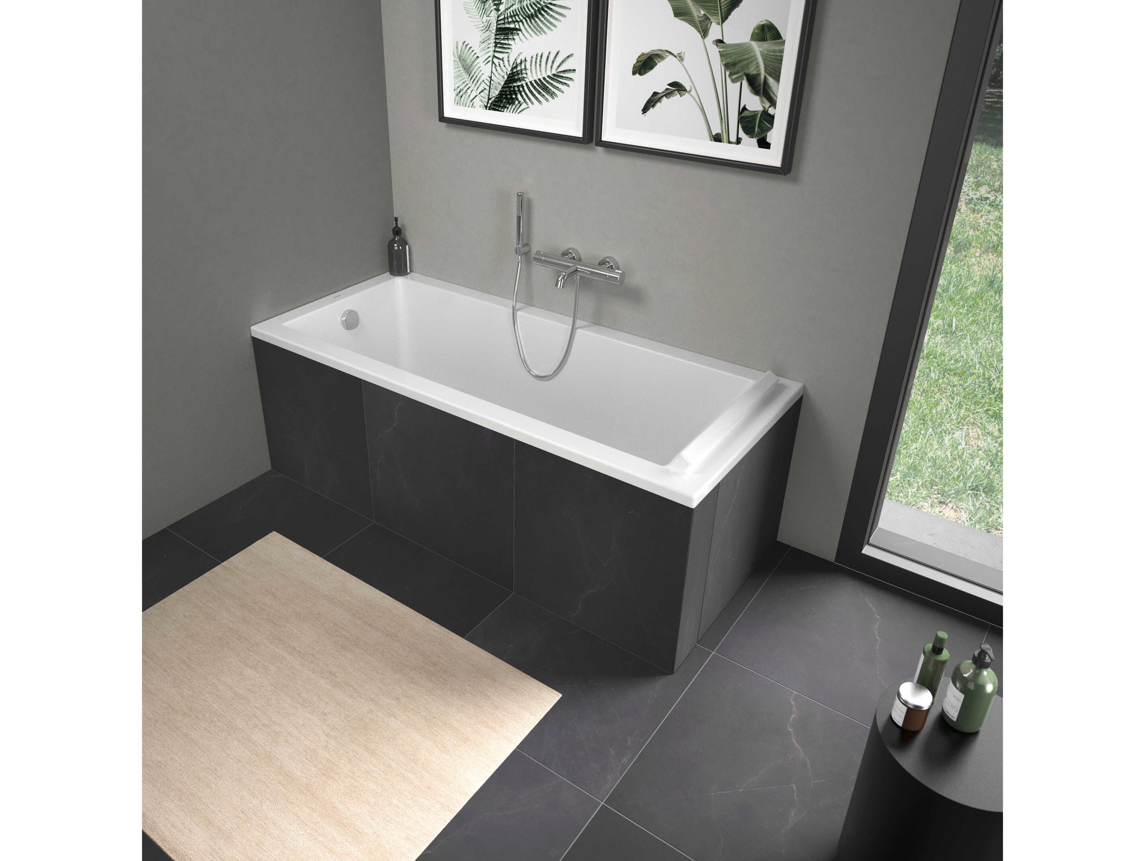 Duravit Starck 67'' Acrylic White Matt Drop-In Bathtub