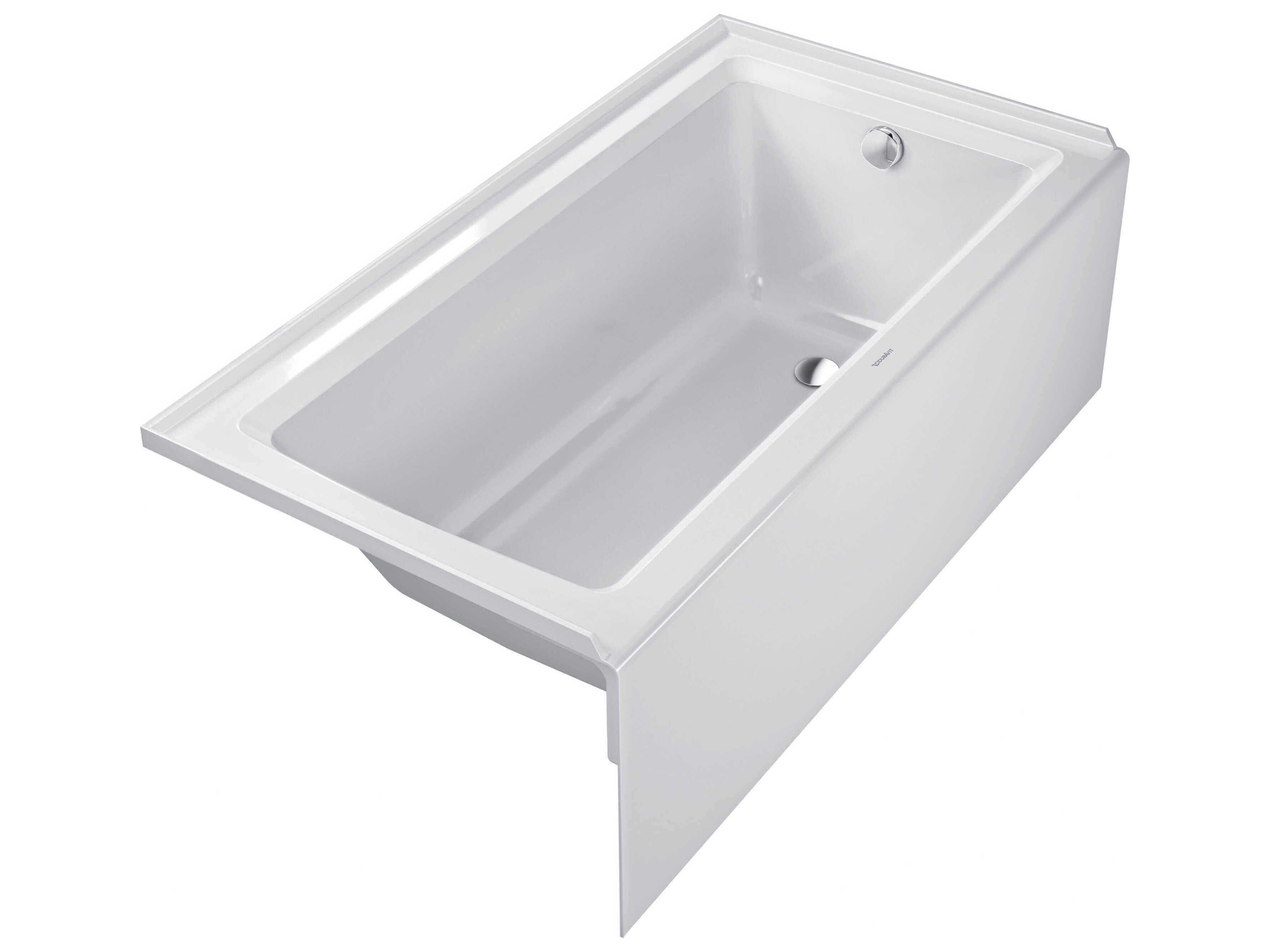 Duravit Architec 60'' White Bathtub - Right oriented drain