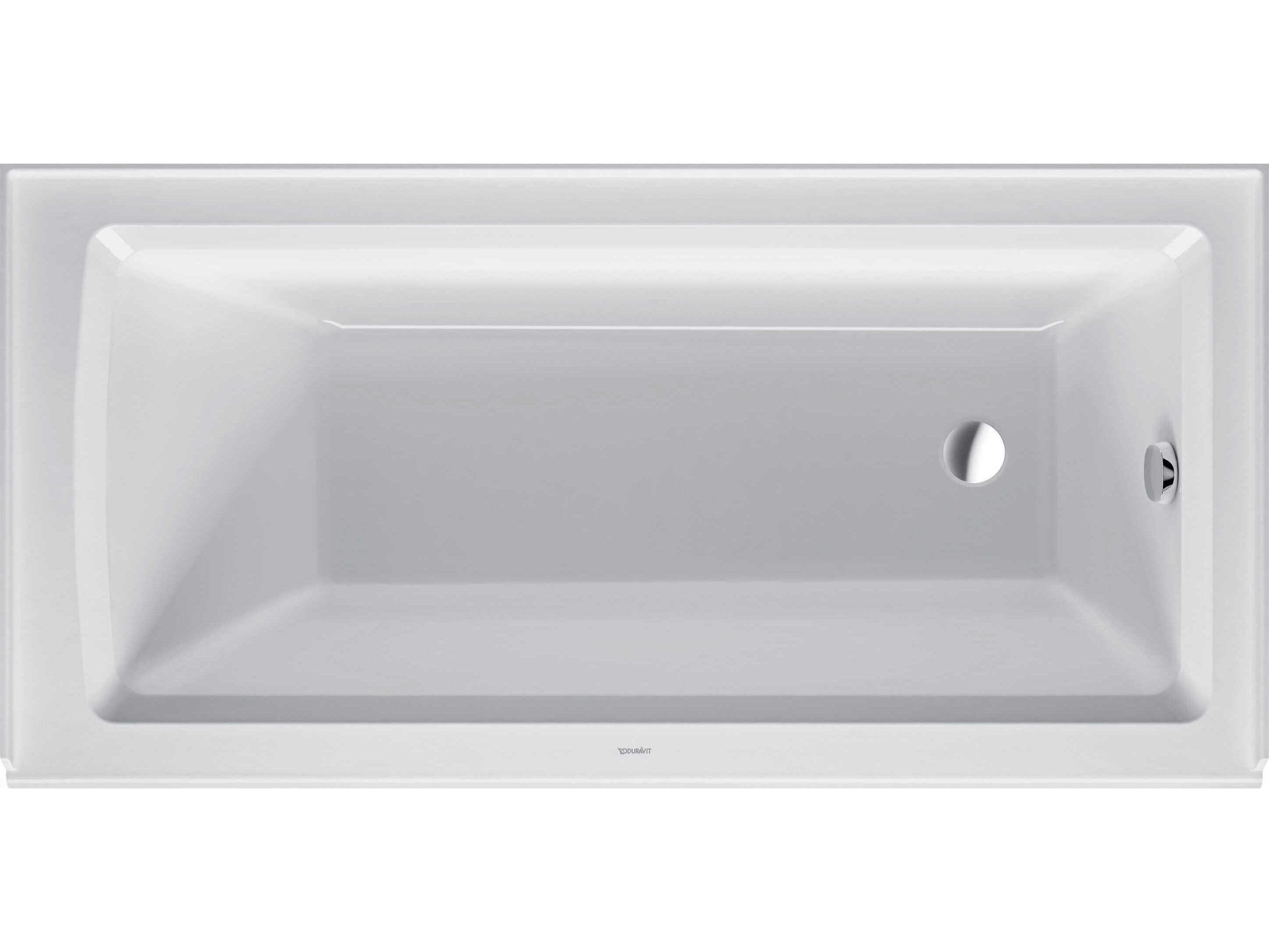 Duravit Architec 60'' White Bathtub - Right oriented drain