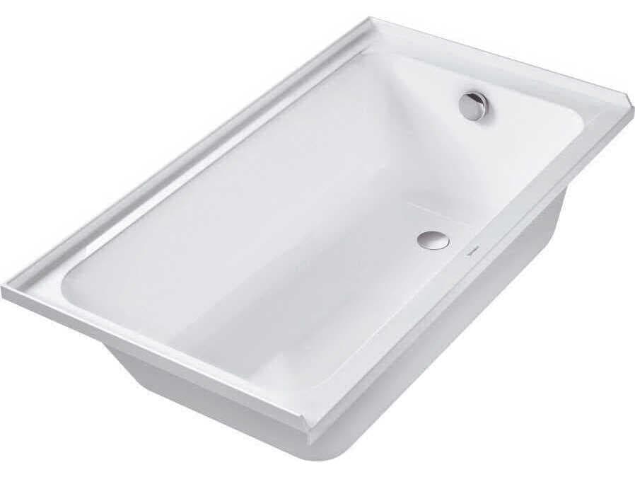 Duravit D-code 60'' Acrylic White Bathtub - Right side Drain