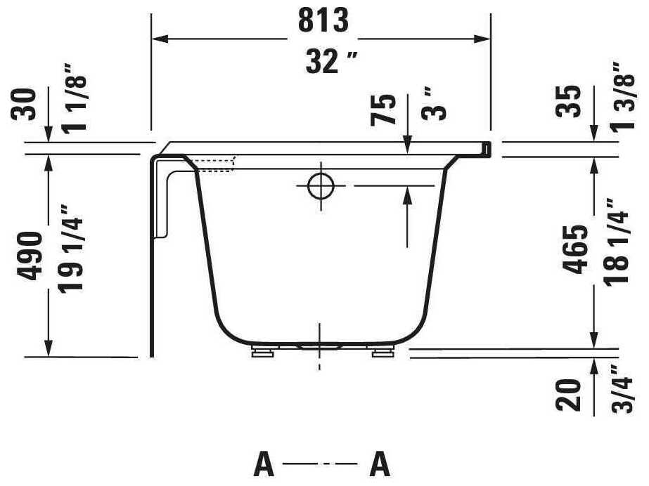 Duravit Architec 66'' White Bathtub - Left oriented drain