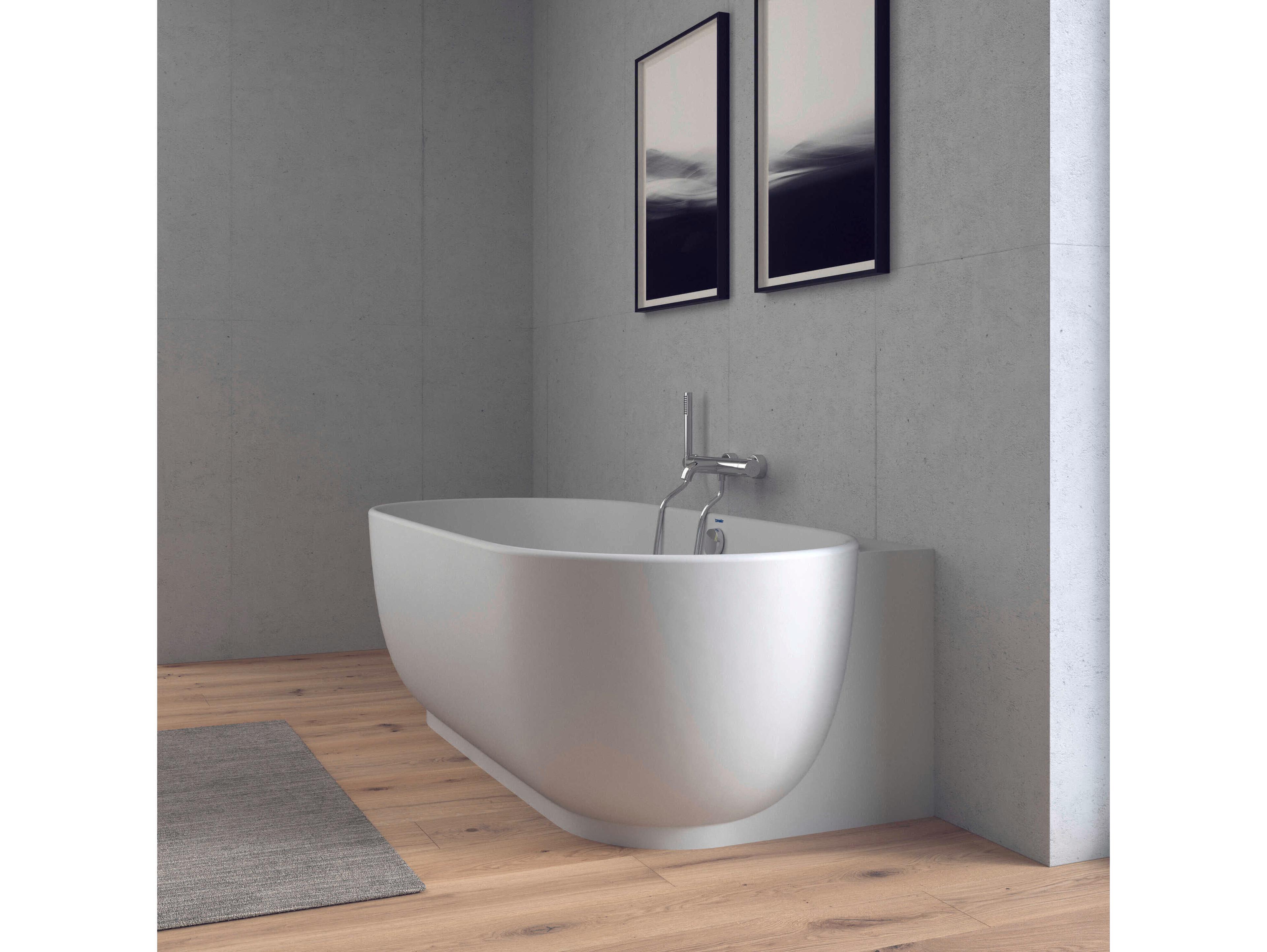 Duravit Luv 71'' Compoite White Matt Back-To-Wall Bathtub