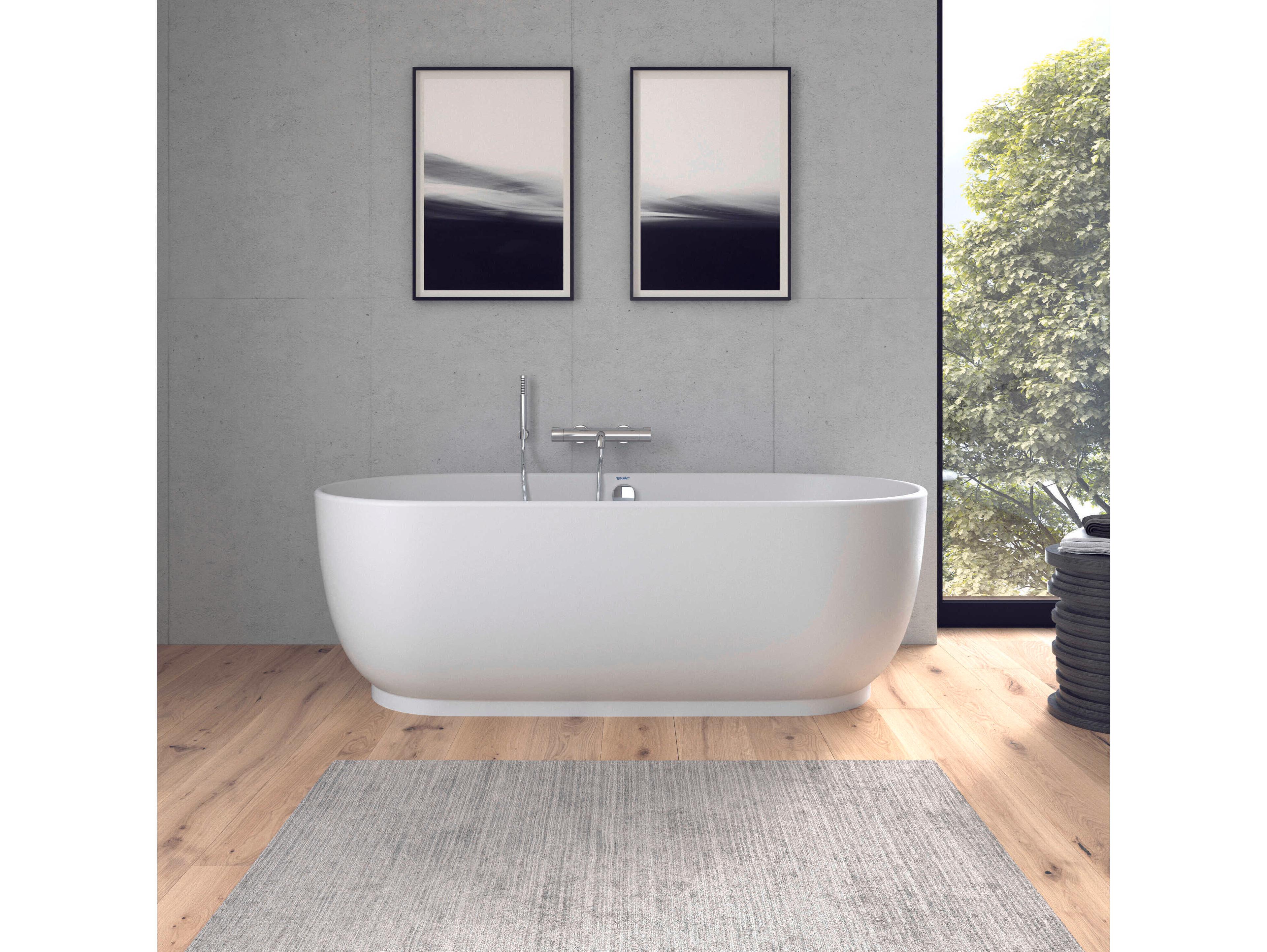 Duravit Luv 71'' Compoite White Matt Back-To-Wall Bathtub