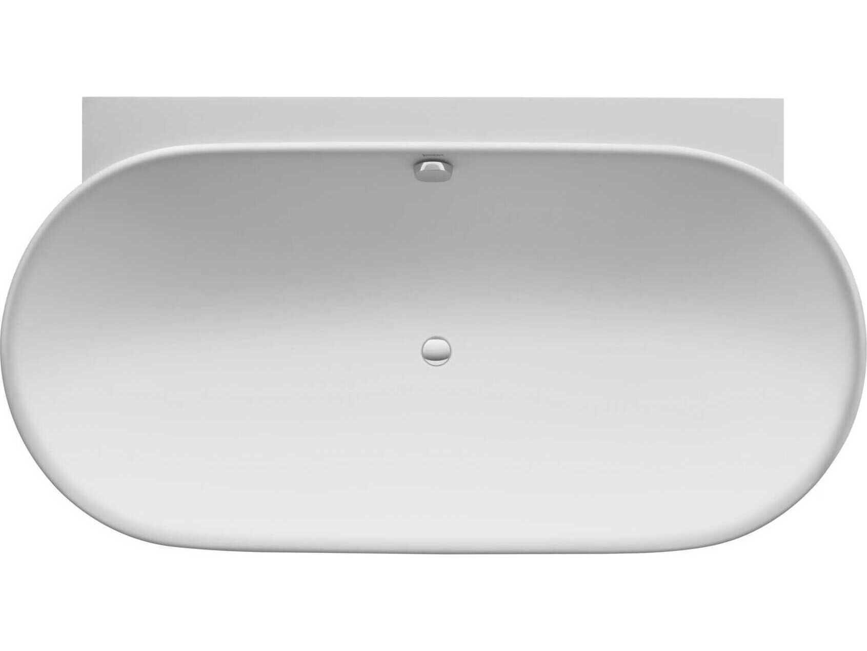 Duravit Luv 71'' Compoite White Matt Back-To-Wall Bathtub