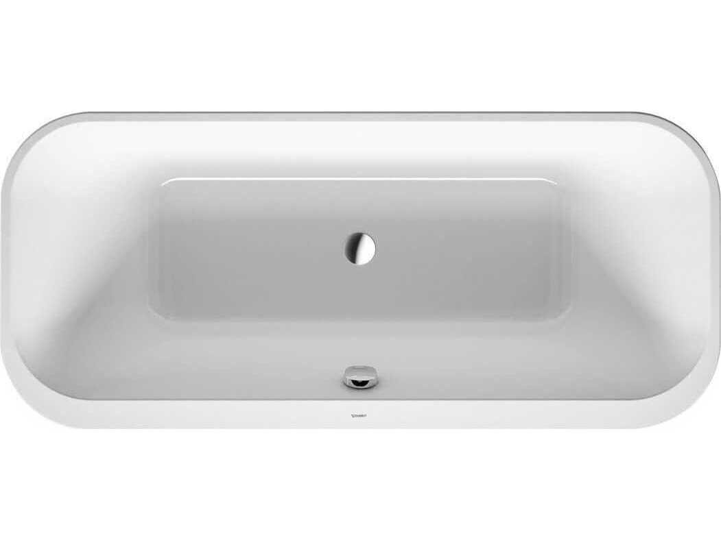 Duravit Happy D.2 71'' Acrylic White/Graphite Super Matt Freestanding Bathtub