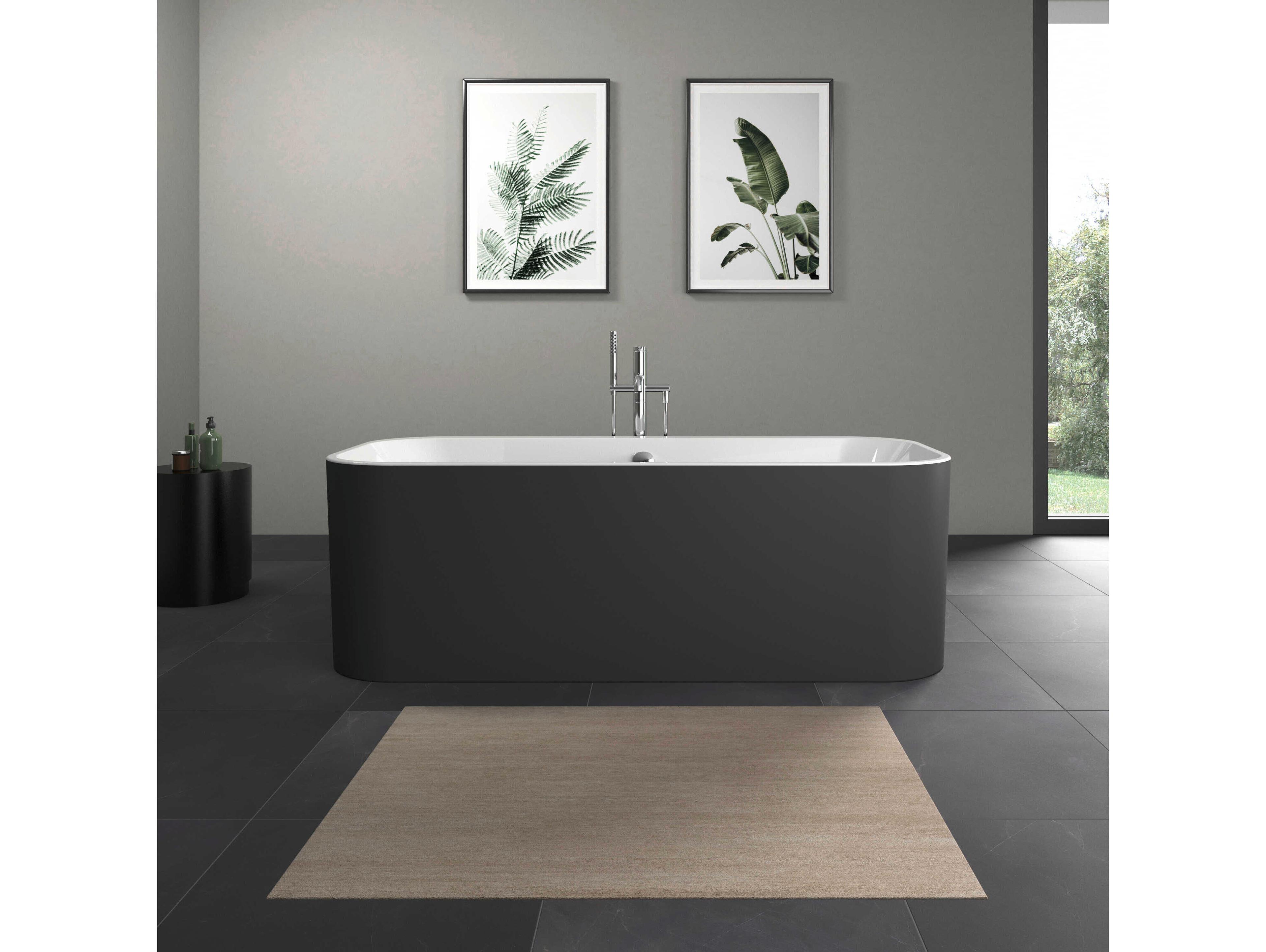 Duravit Happy D.2 71'' Acrylic White/Graphite Super Matt Freestanding Bathtub