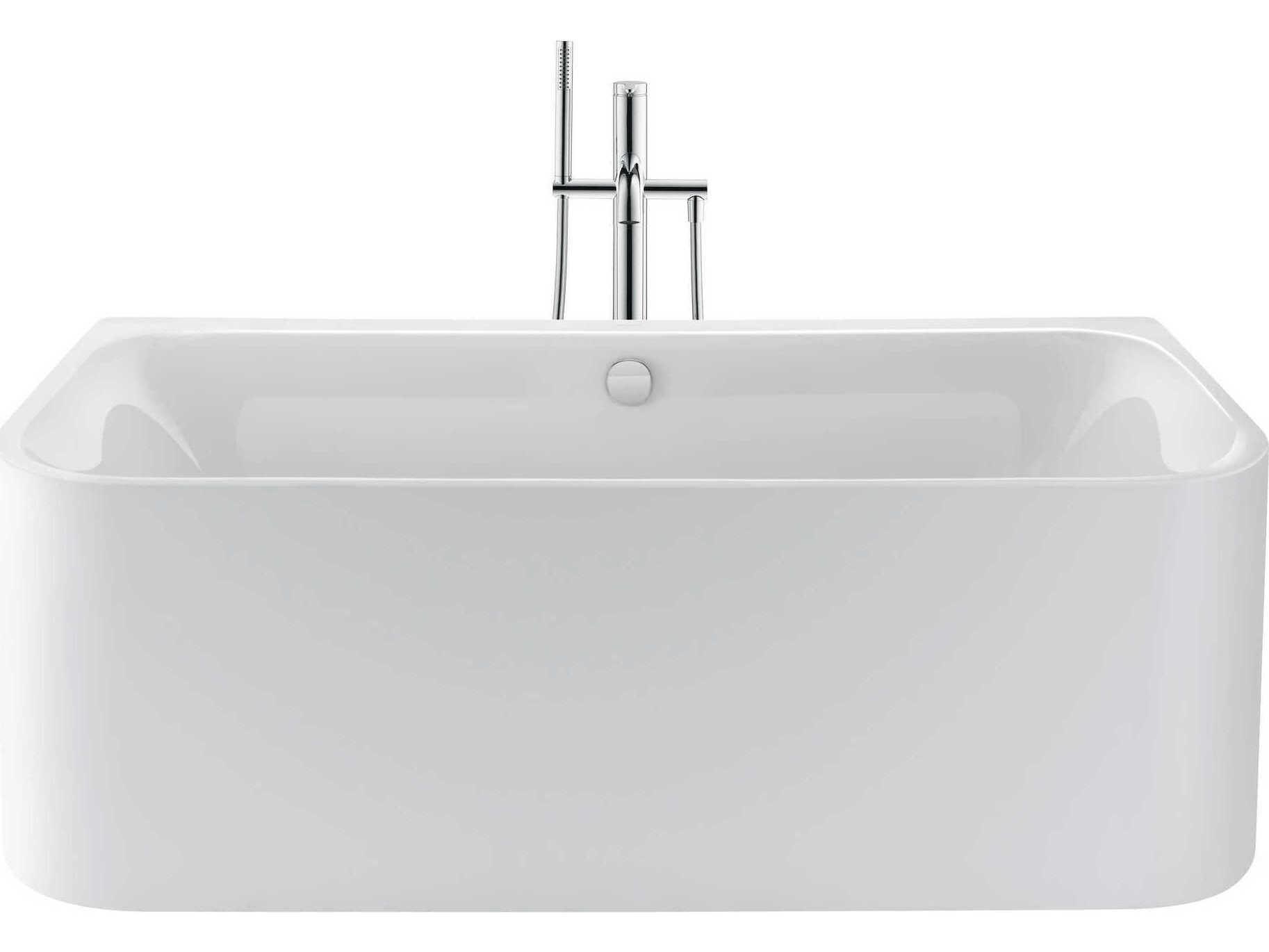 Duravit Happy D.2 71'' Acrylic White/Graphite Super Matt Freestanding Bathtub