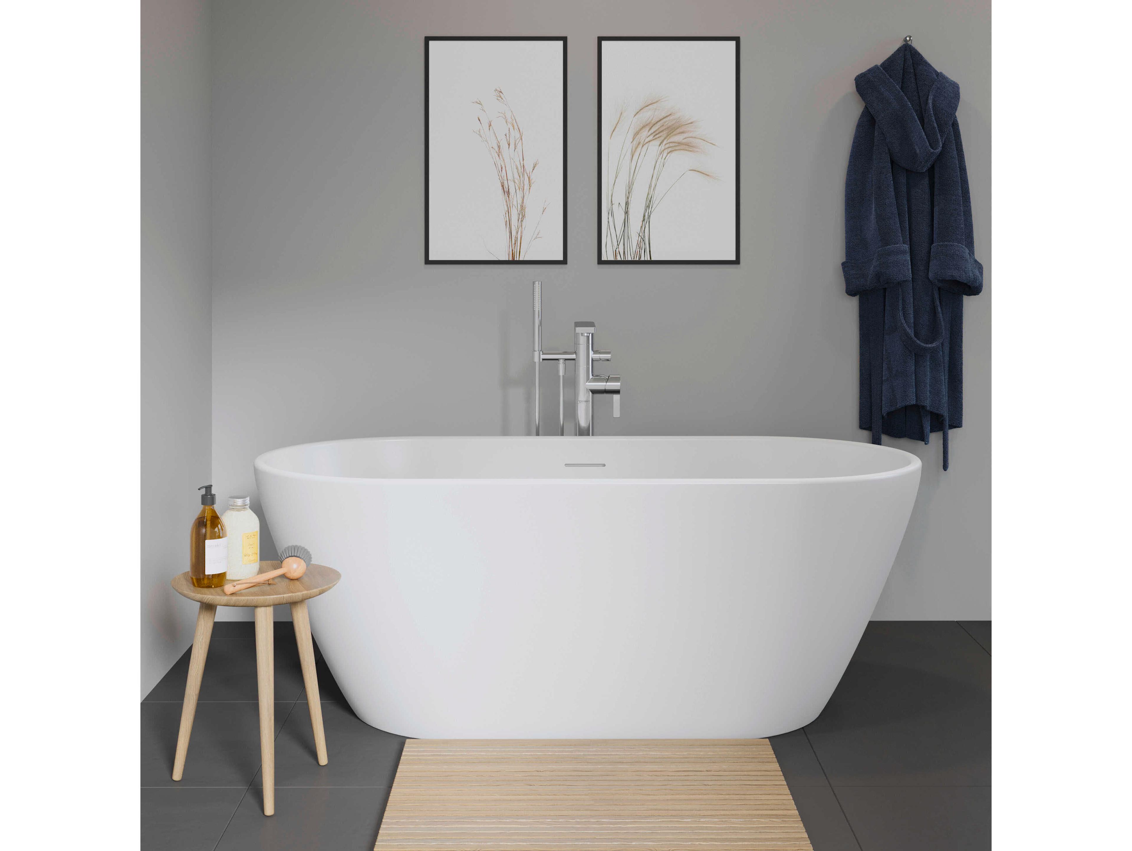 Duravit D_Neo 63" Freestanding White Matt Bathtub