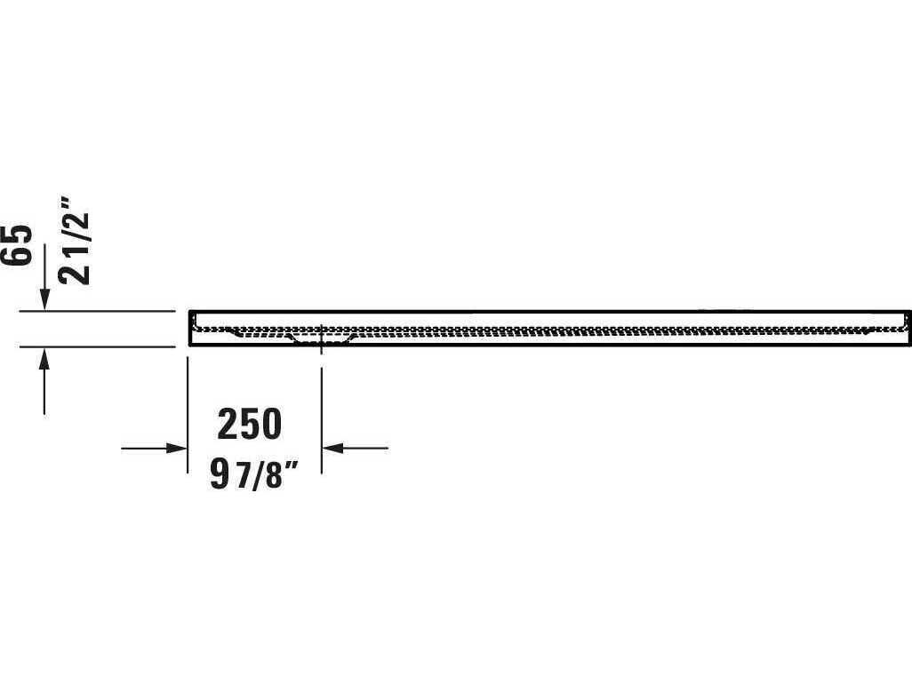 Duravit Architec 54'' White Acrylic Shower Base - Left oriented drain