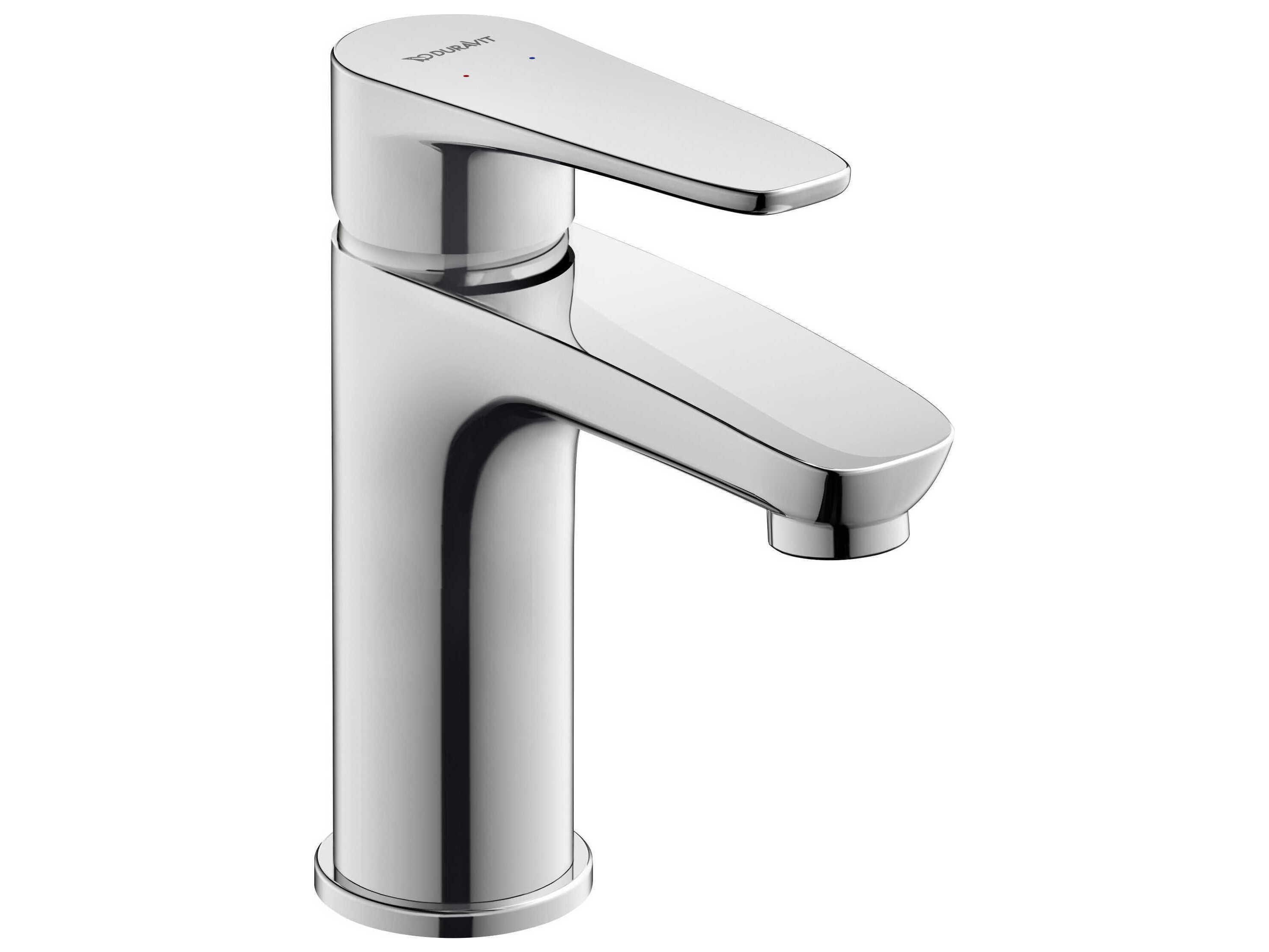 Duravit B.1 5'' Chrome High Gloss Single hole Faucet - Drain Kit Not Included