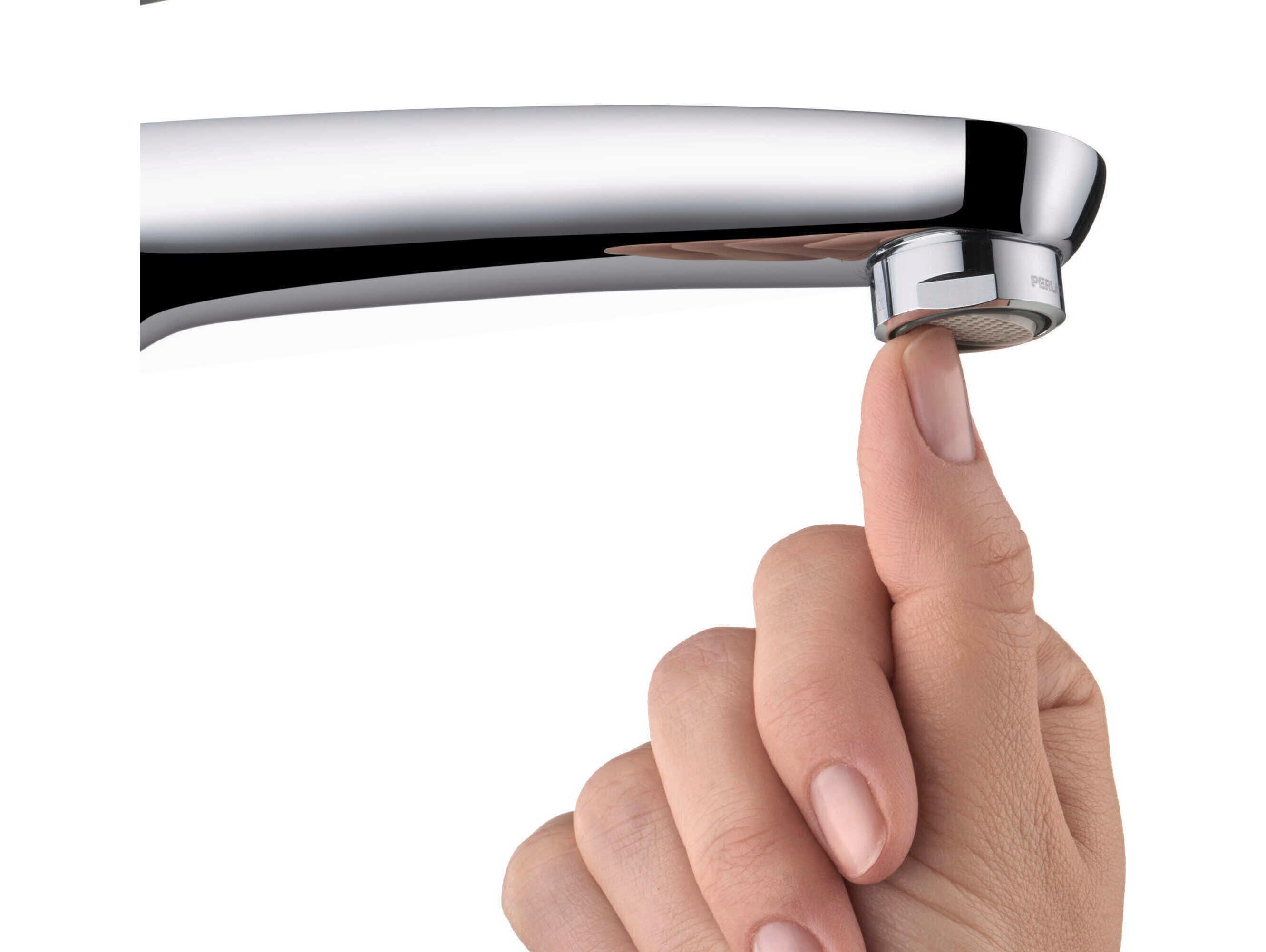 Duravit B.1 5'' Chrome High Gloss Single hole Faucet - Drain Kit Not Included