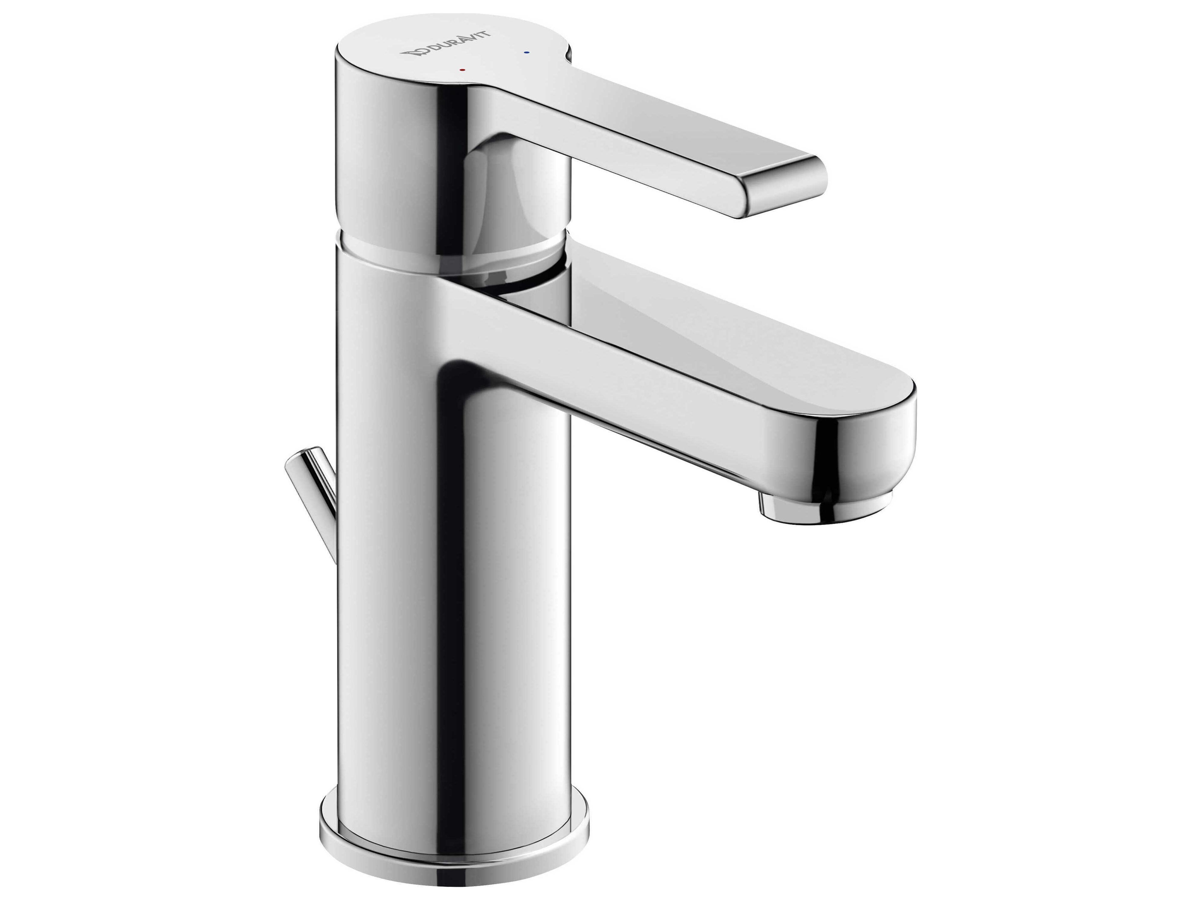 Duravit B.2 item 5'' Chrome High Gloss Single Hole Faucet - Drain Kit Included