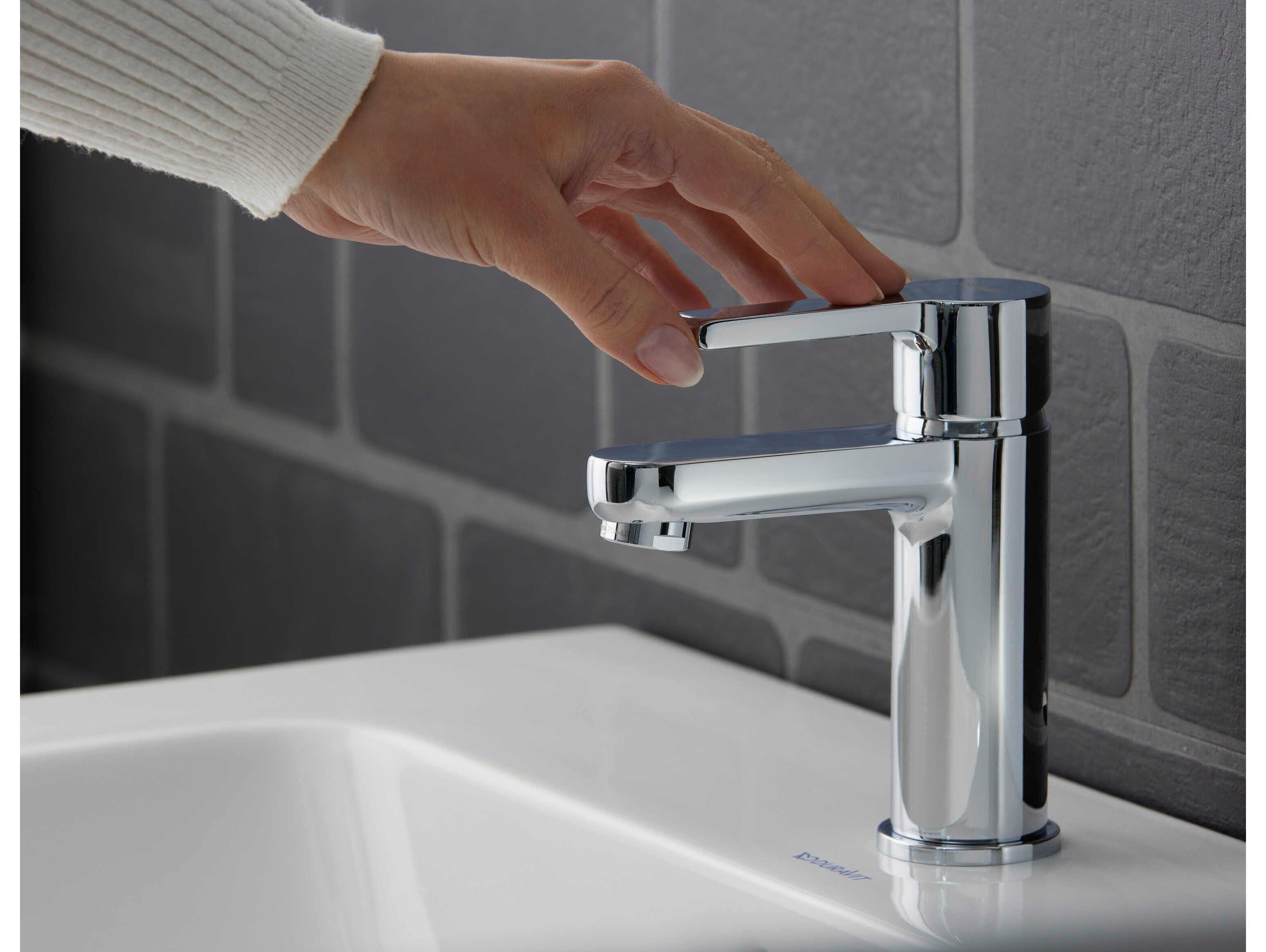 Duravit B.2 item 5'' Chrome High Gloss Single Hole Faucet - Drain Kit Not Included