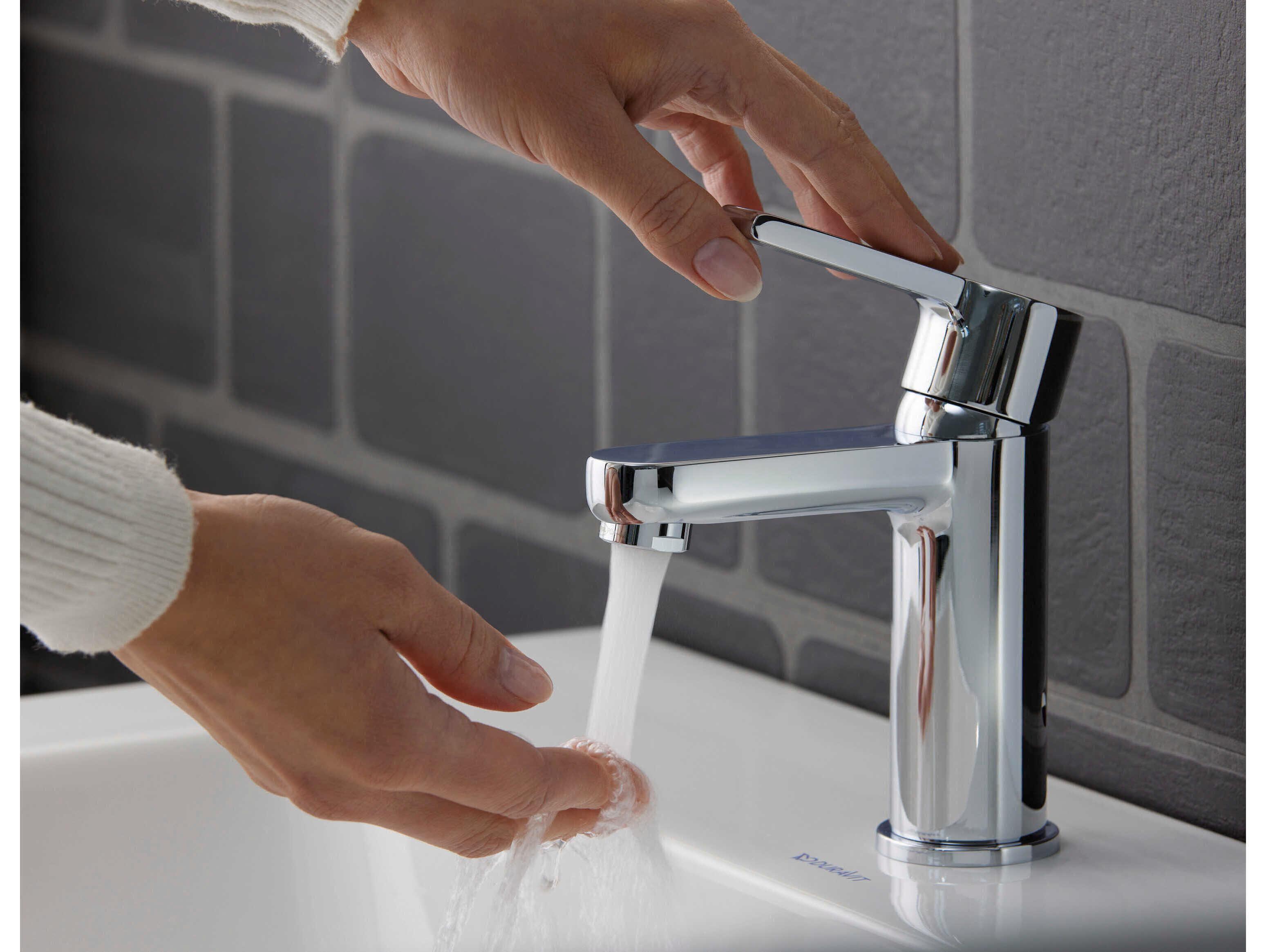 Duravit B.2 item 5'' Chrome High Gloss Single Hole Faucet - Drain Kit Not Included