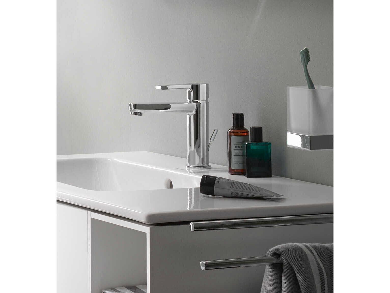 Duravit B.2 item 7'' Chrome High Gloss Single Hole Faucet - Drain Kit Included