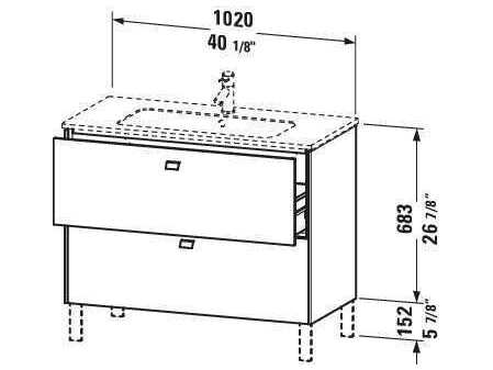 Duravit Brioso 40'' Gray Matt Vanity