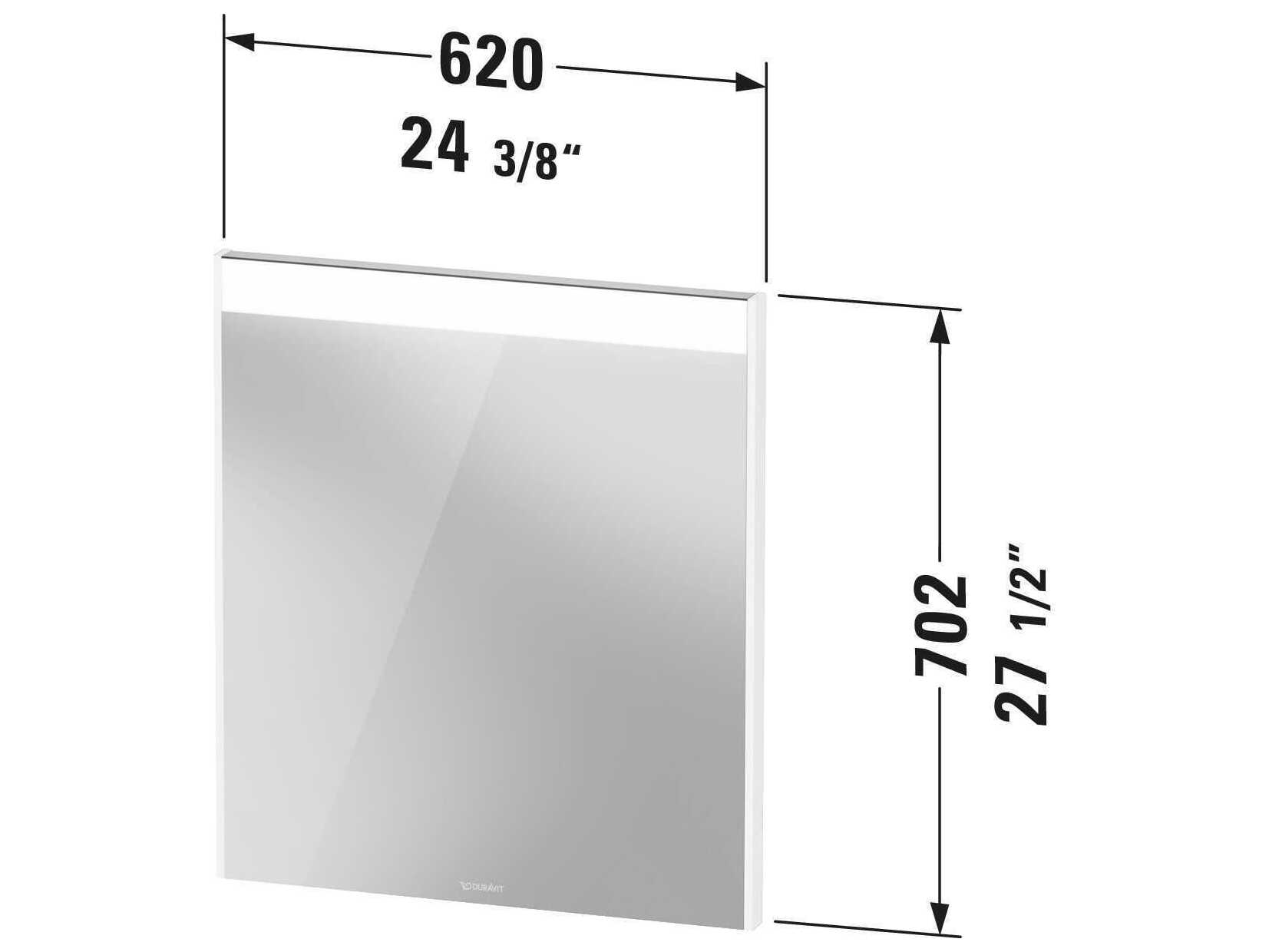 Duravit Brioso 24'' Natural Oak Matt Wall Mirror