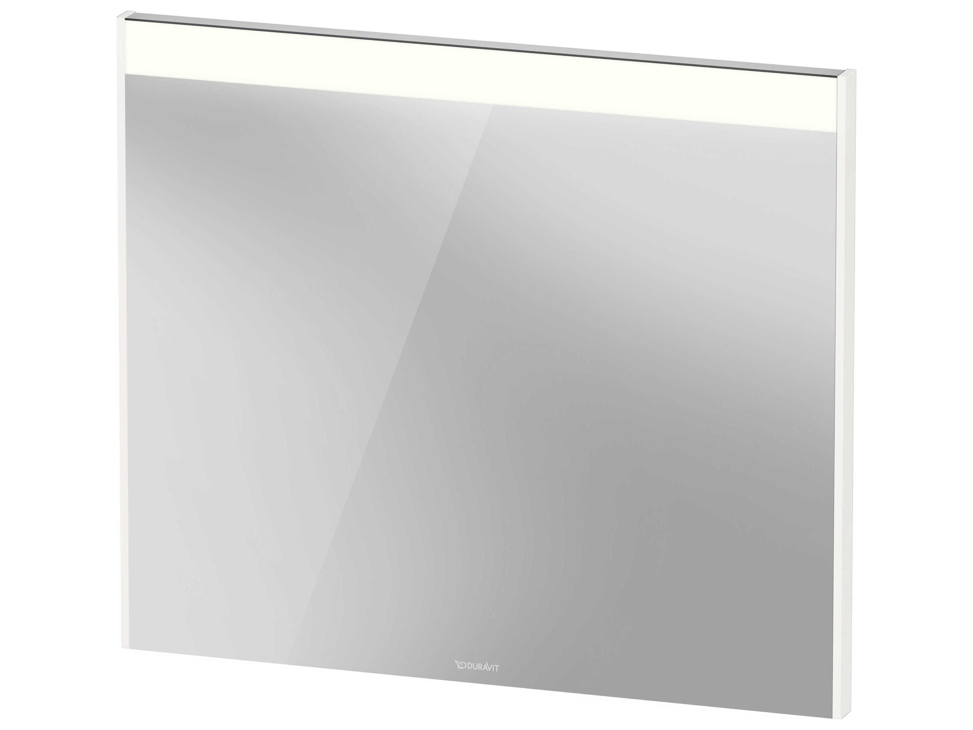 Duravit Brioso 32'' White High Gloss Wall Mirror - External Switch
