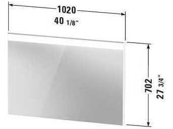 Duravit Brioso 40'' White High Gloss Wall Mirror