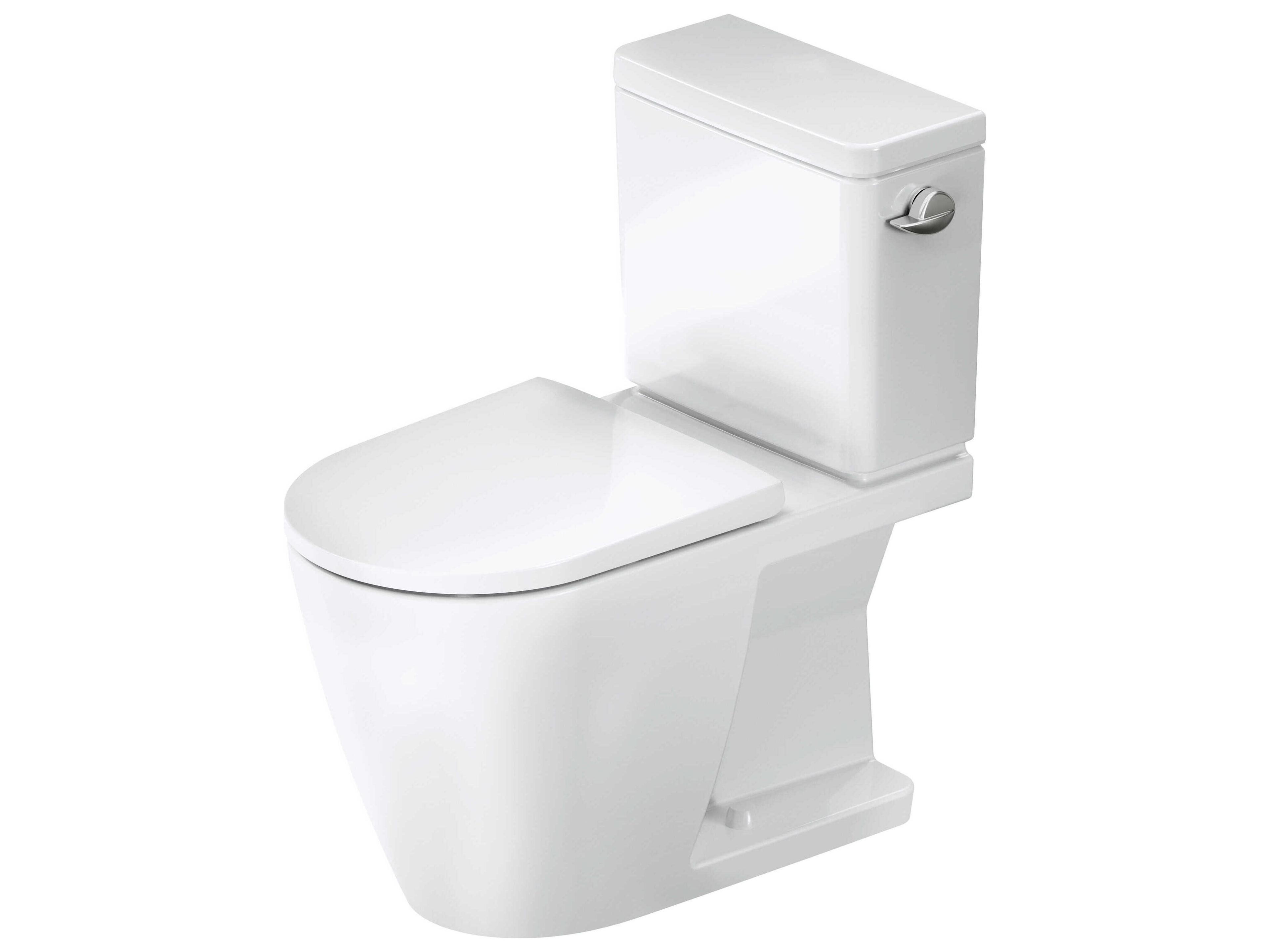 Duravit D-Neo 16'' White Single Flush Two-Piece Toilet 1.28 GPF, Right Side Lever