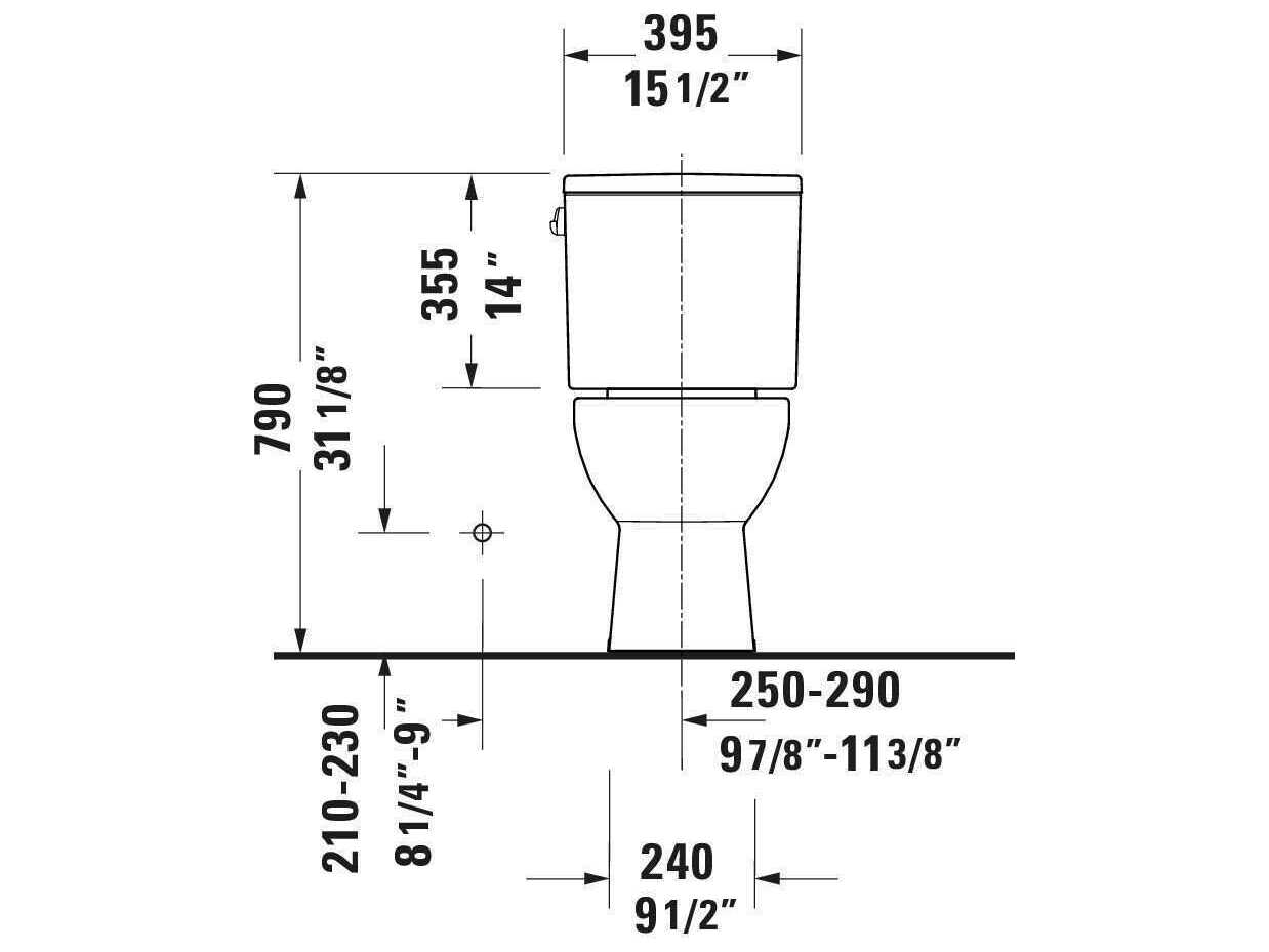 Duravit Duravit No.1 Pro Series 16'' Ceramic Dual Flush White Toilet - Tank Included