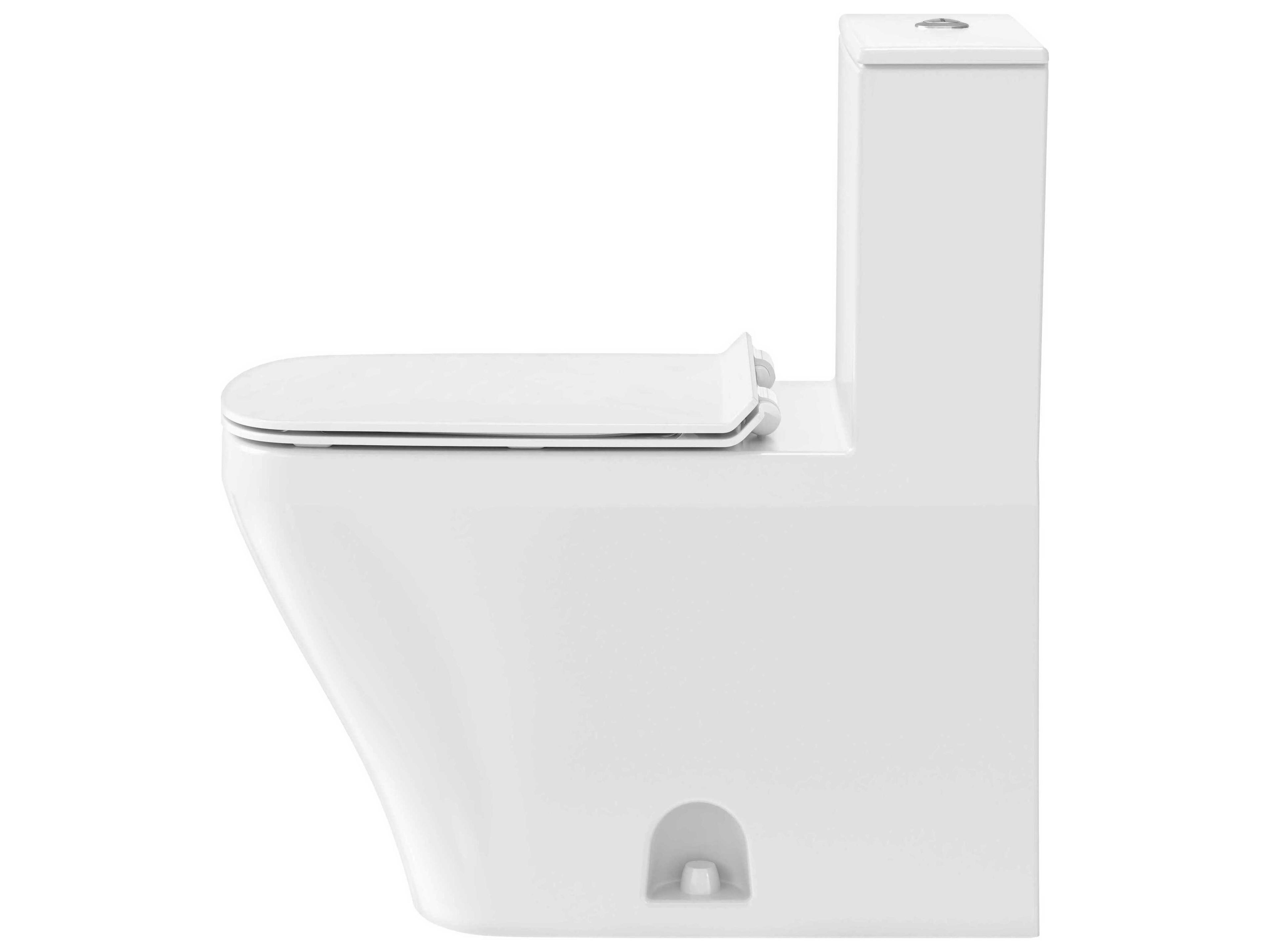 Duravit Durastyle 15'' Ceramic Single Flush White High Gloss One-Piece Toilet