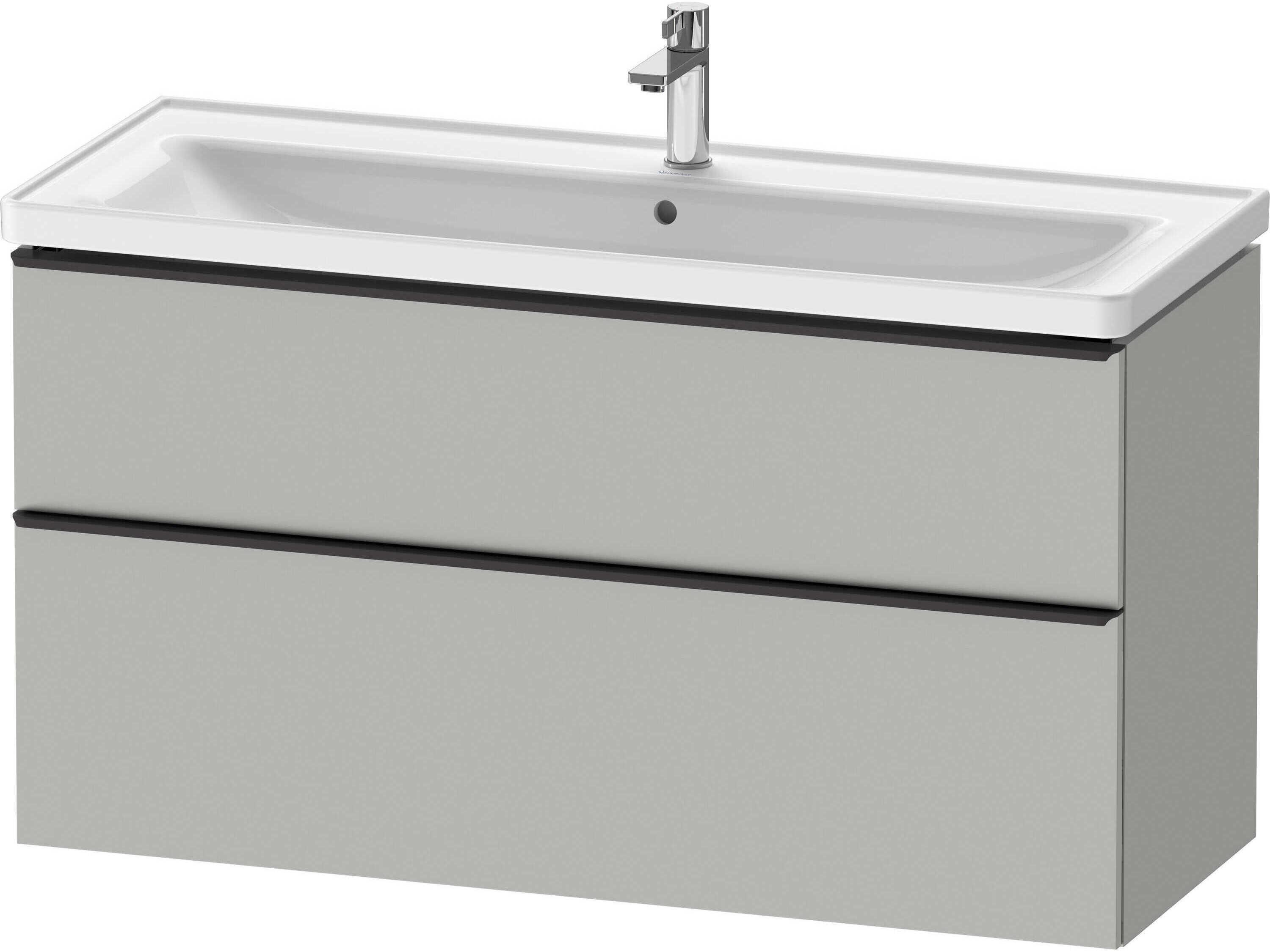 Duravit D-neo 47'' Concrete Gray Matt 2-Drawers Wall Mount Vanity