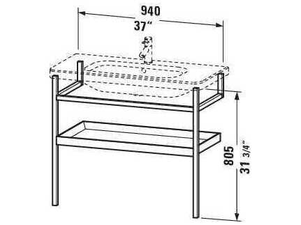 Duravit Durastyle 37'' Wooden Brown Console Vanity