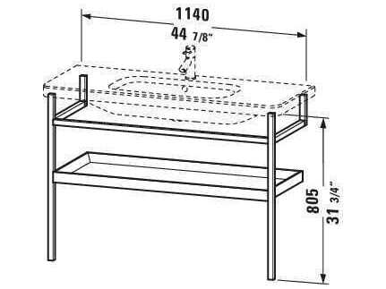 Duravit Durastyle 45'' Wooden Brown Console Vanity