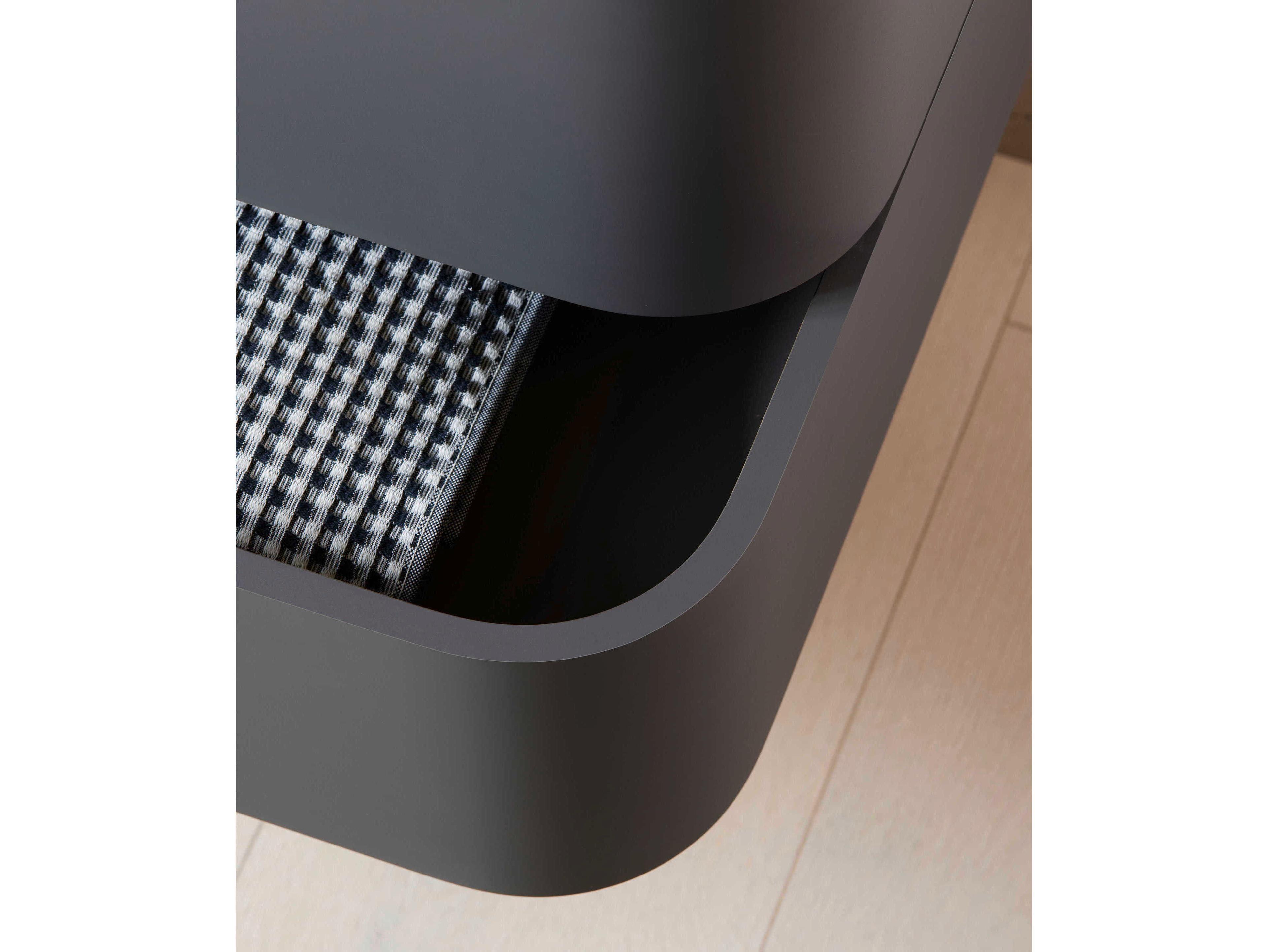 Duravit Happy D.2 38'' Graphite Super Matt Wall-Mounted Set of Sink and Vanity with 1 Faucet Hole