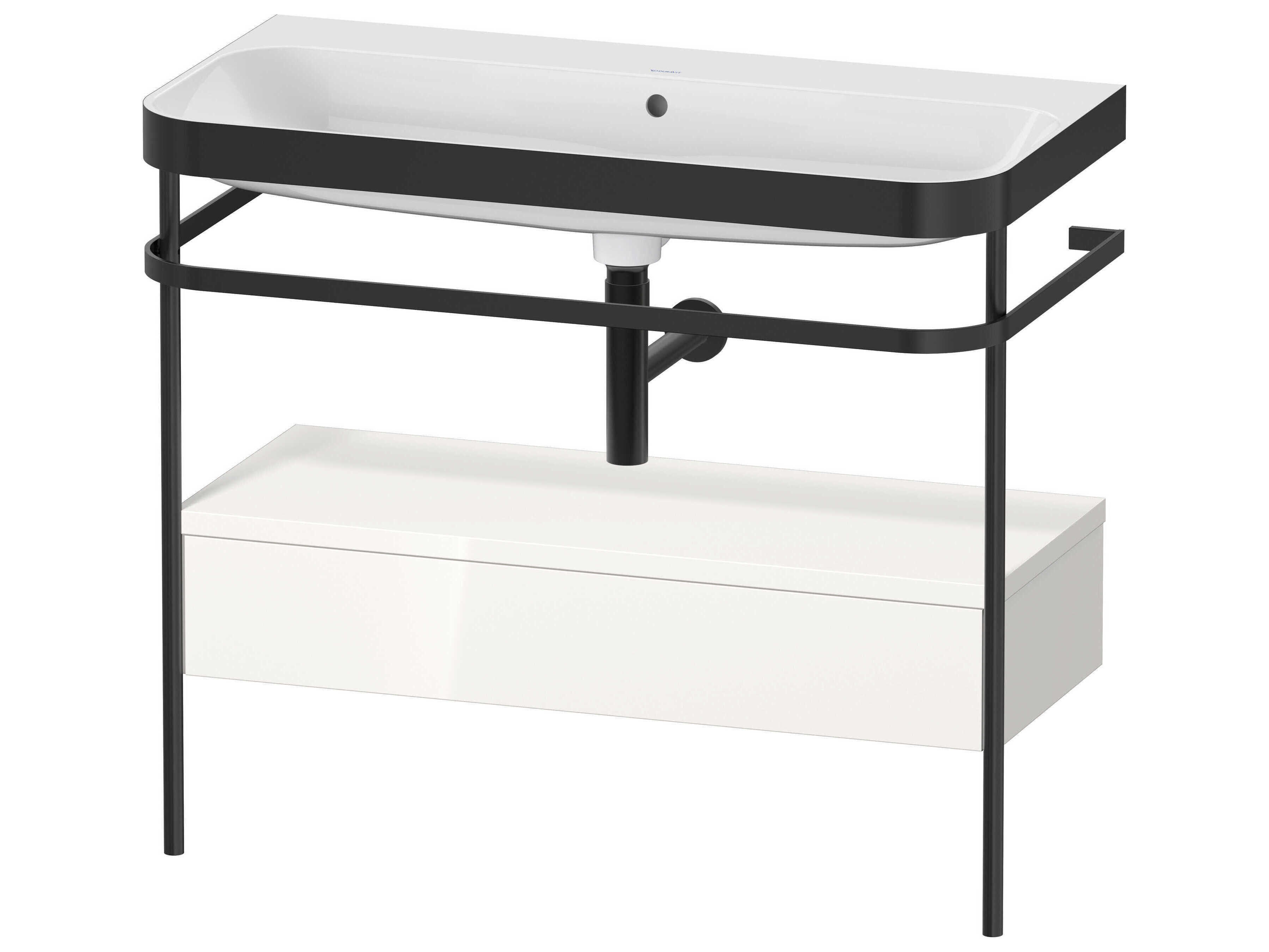 Duravit Happy D.2 39'' White High Gloss Set of Sink and Console