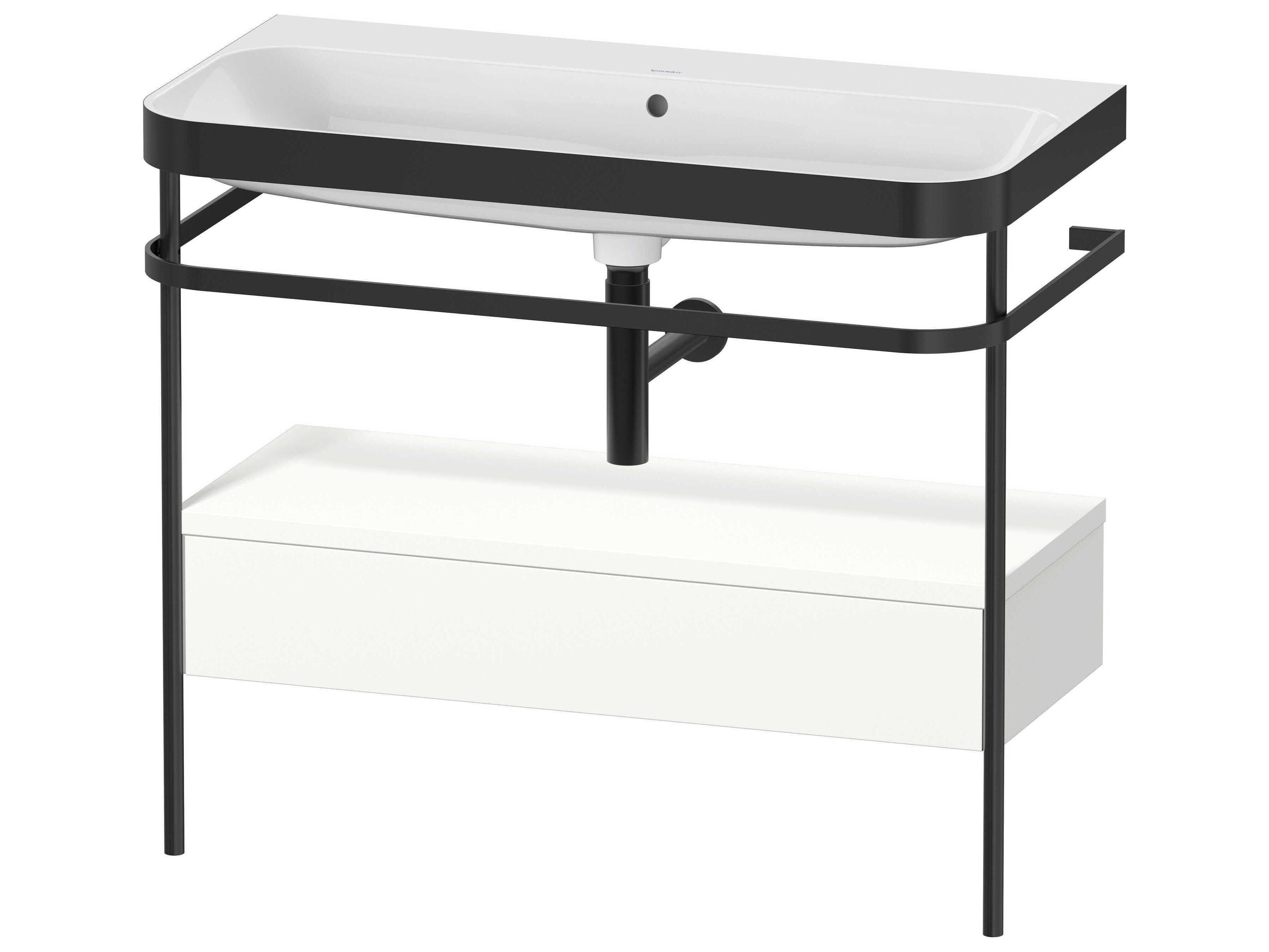 Duravit Happy D.2 39'' White Satin Matt Set of Sink and Console