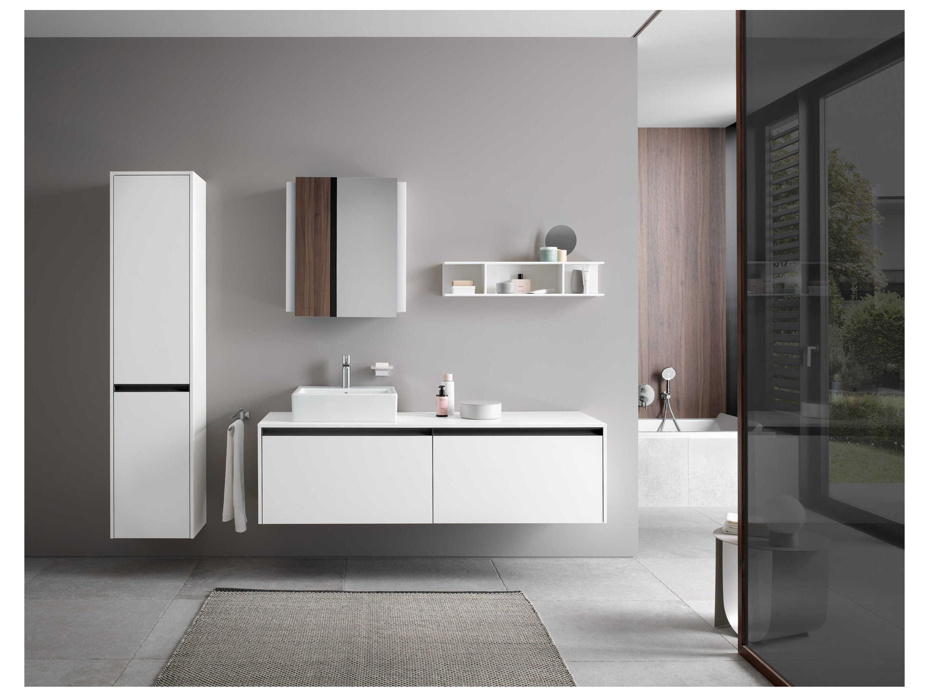 Duravit Ketho.2 16'' White Matt Wall-Mounted Cabinet - Left-Hand Hinge
