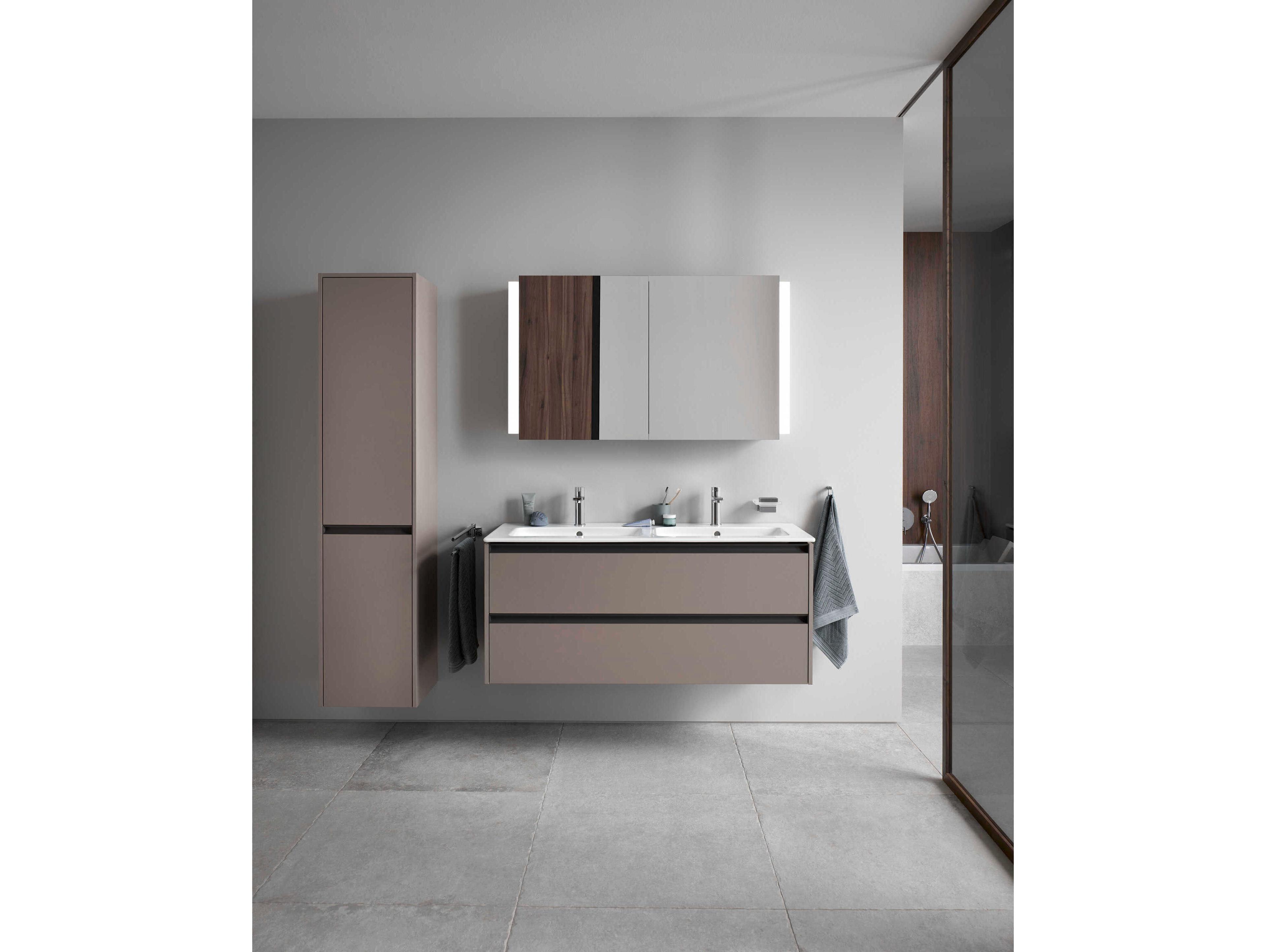 Duravit Ketho.2 16'' Bassalt Matt Wall-Mounted Cabinet - Left-Hand Hinge