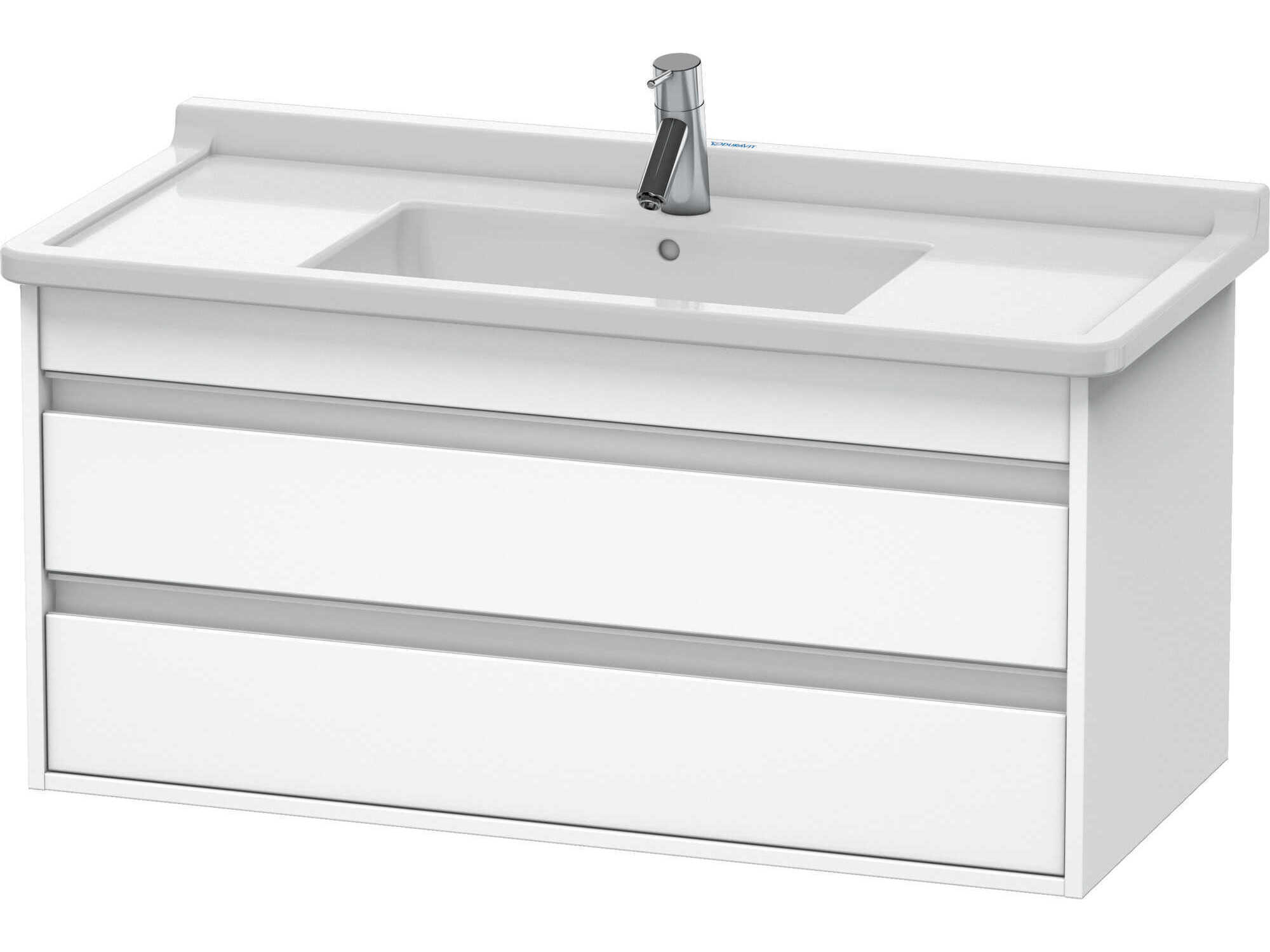 Duravit Ketho 39'' Two Drawers White High Gloss Wall-Mounted Vanity Unit