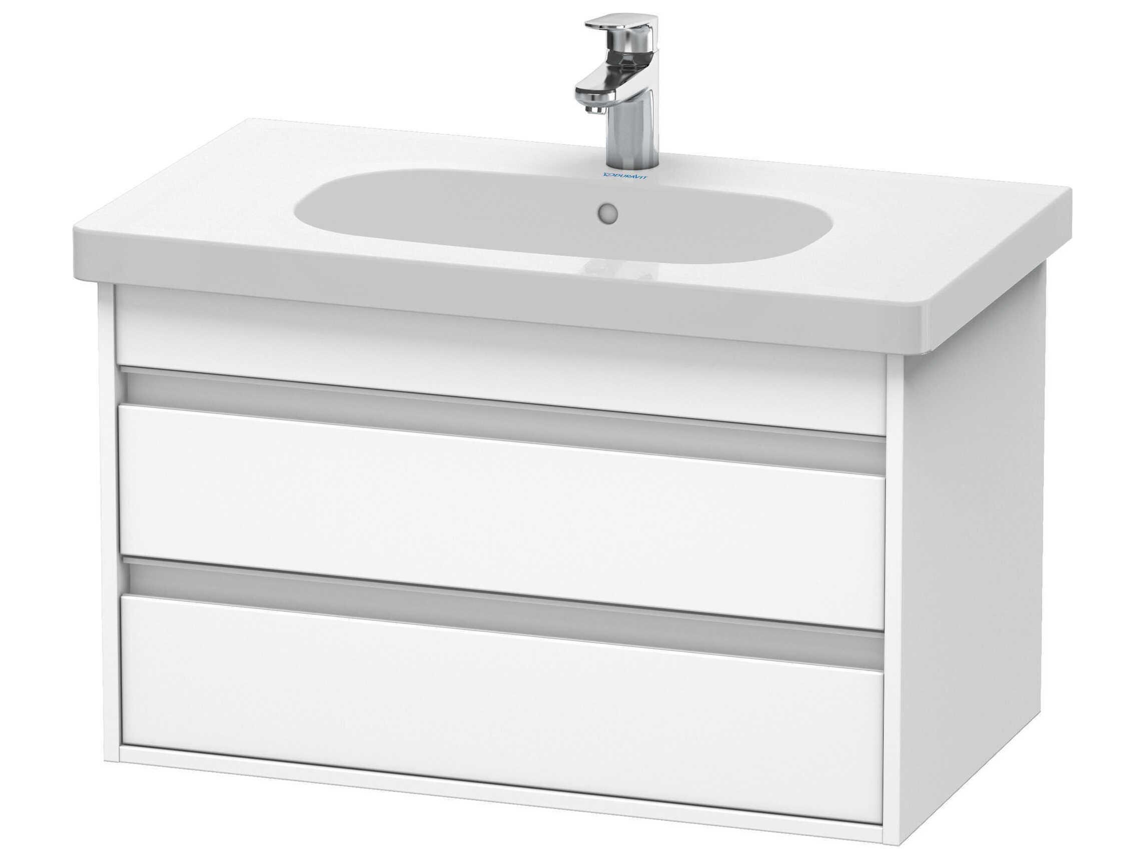 Duravit Ketho 32'' Two Drawers White Matt Wall-Mounted Vanity Unit