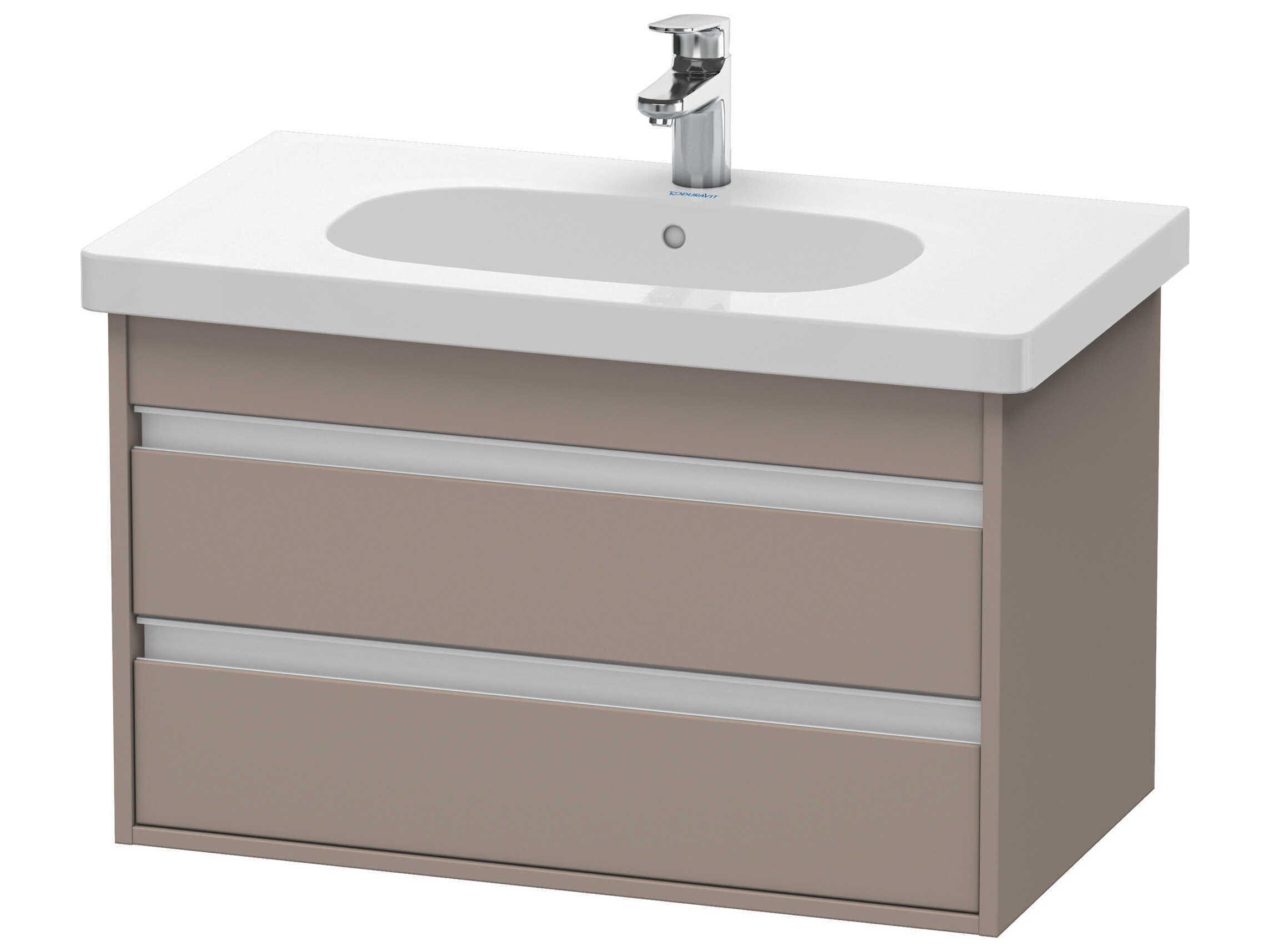 Duravit Ketho 32'' Two Drawers Bassalt Matt Wall-Mounted Vanity Unit