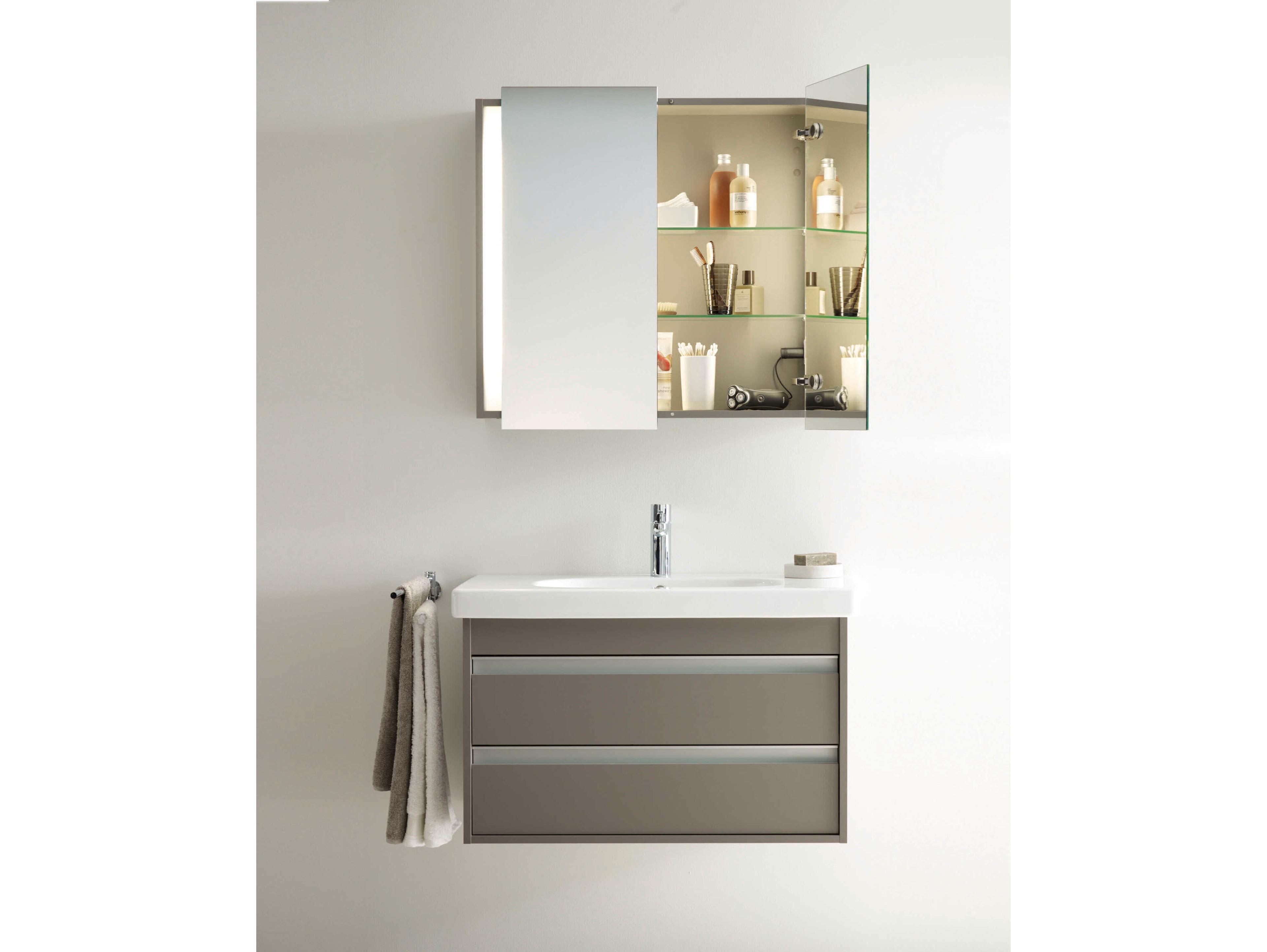 Duravit Ketho 32'' Two Drawers Bassalt Matt Wall-Mounted Vanity Unit