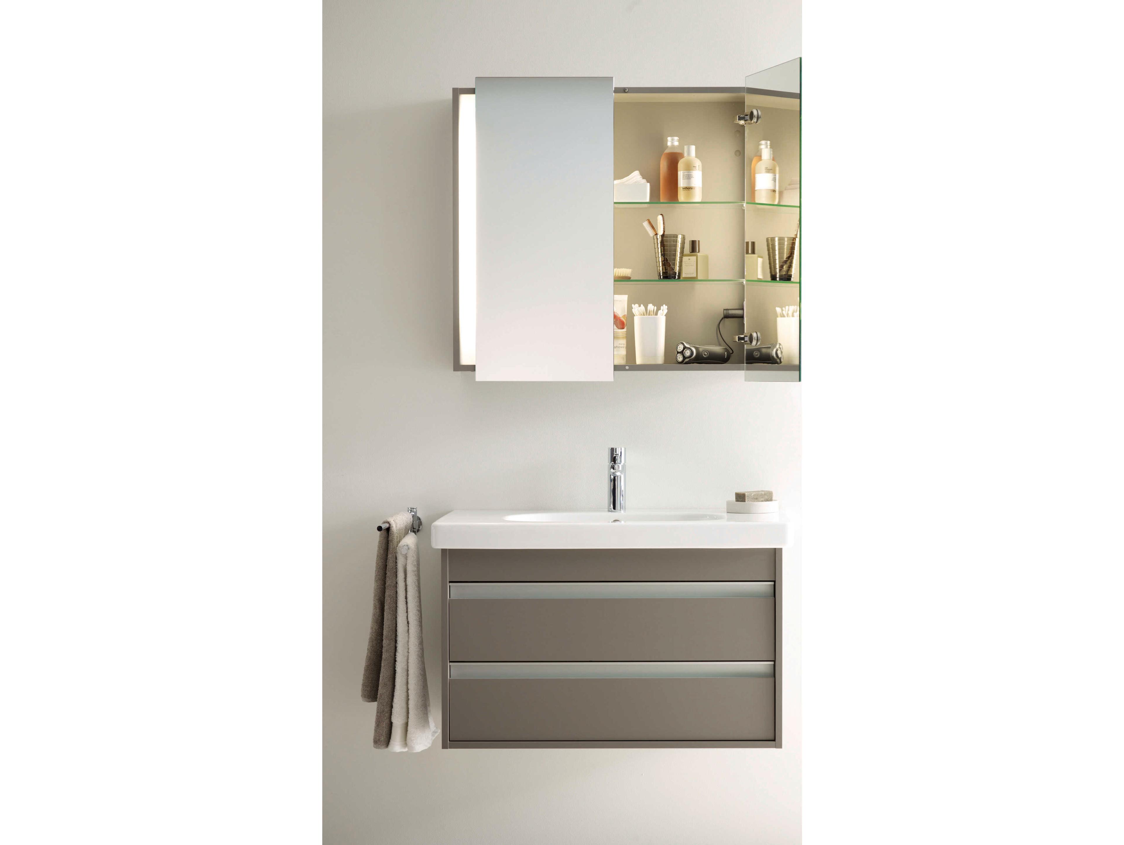 Duravit Ketho 32'' Two Drawers Bassalt Matt Wall-Mounted Vanity Unit
