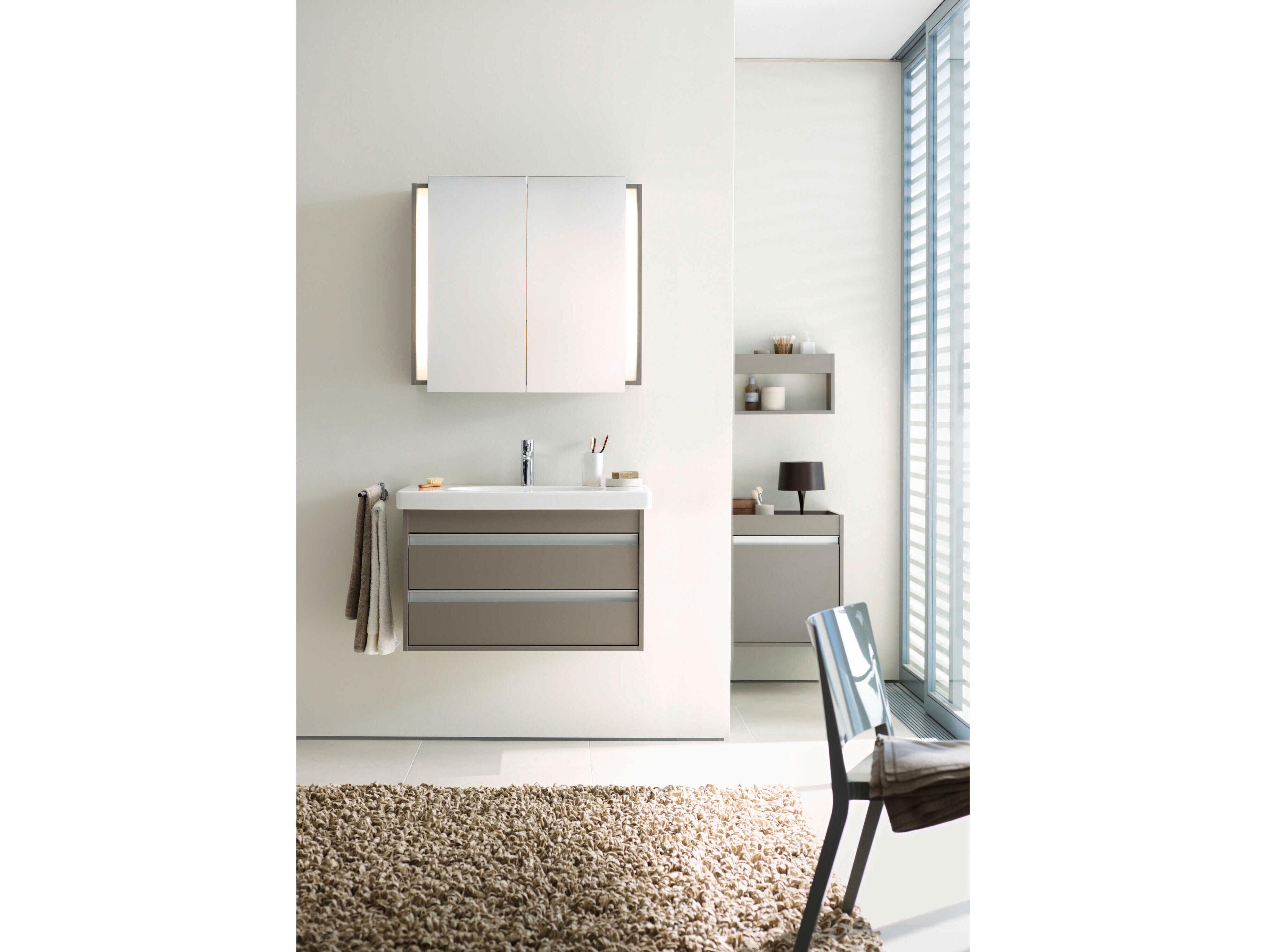Duravit Ketho 32'' Two Drawers Bassalt Matt Wall-Mounted Vanity Unit