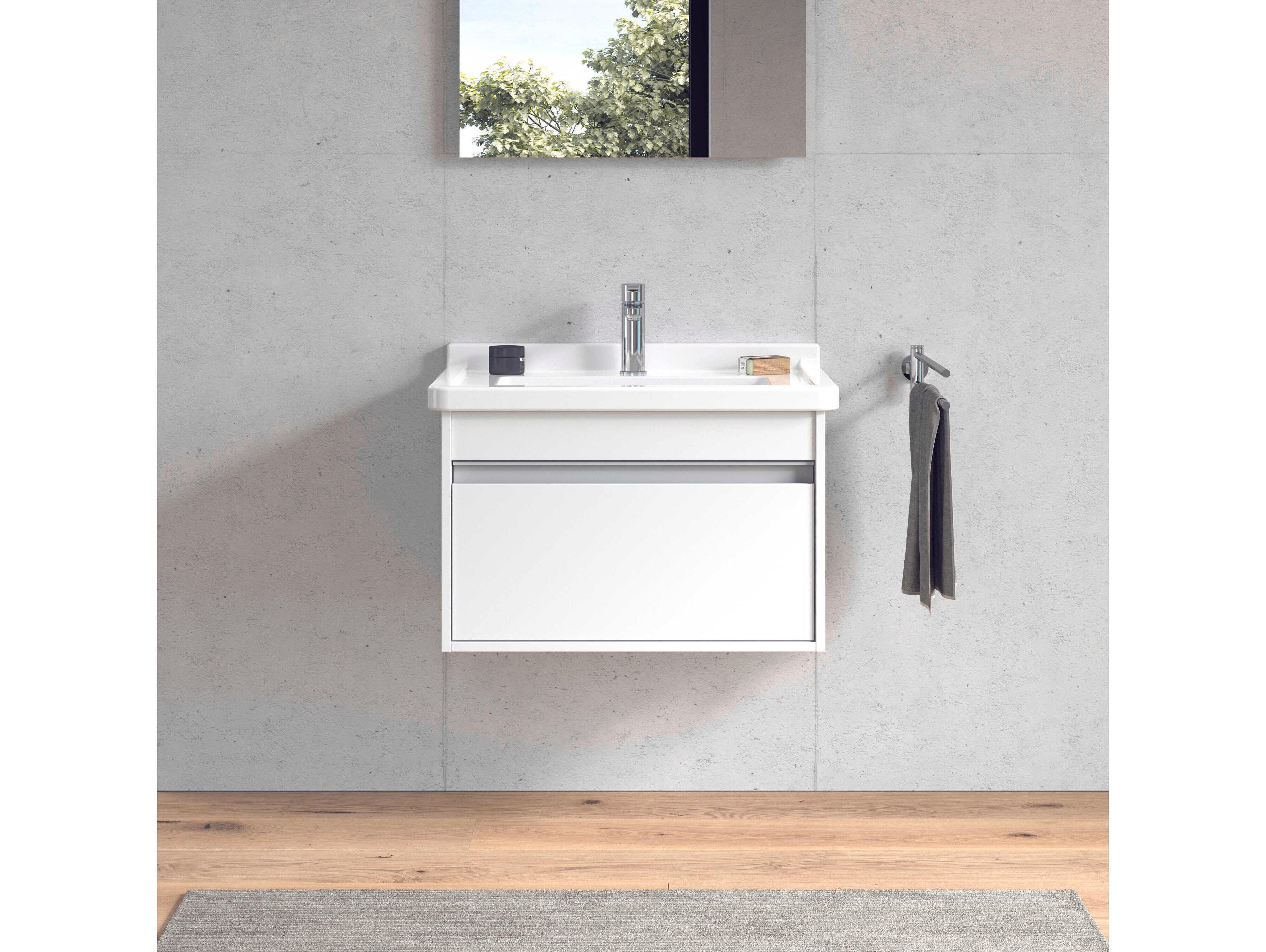 Duravit Ketho 26'' One Drawer White Matt Wall-Mounted Vanity Unit
