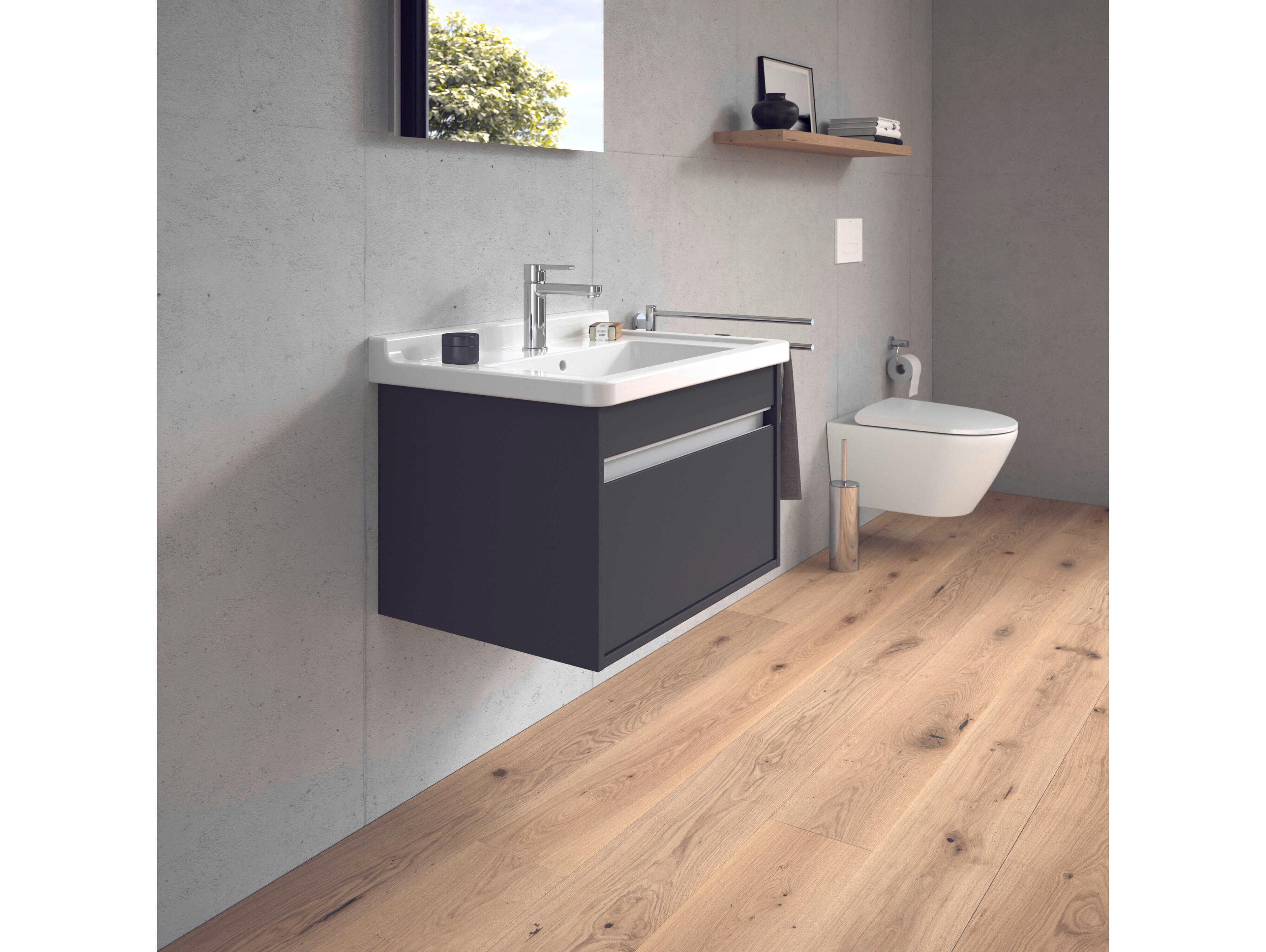 Duravit Ketho 26'' One Drawer Graphite Matt Wall-Mounted Vanity Unit