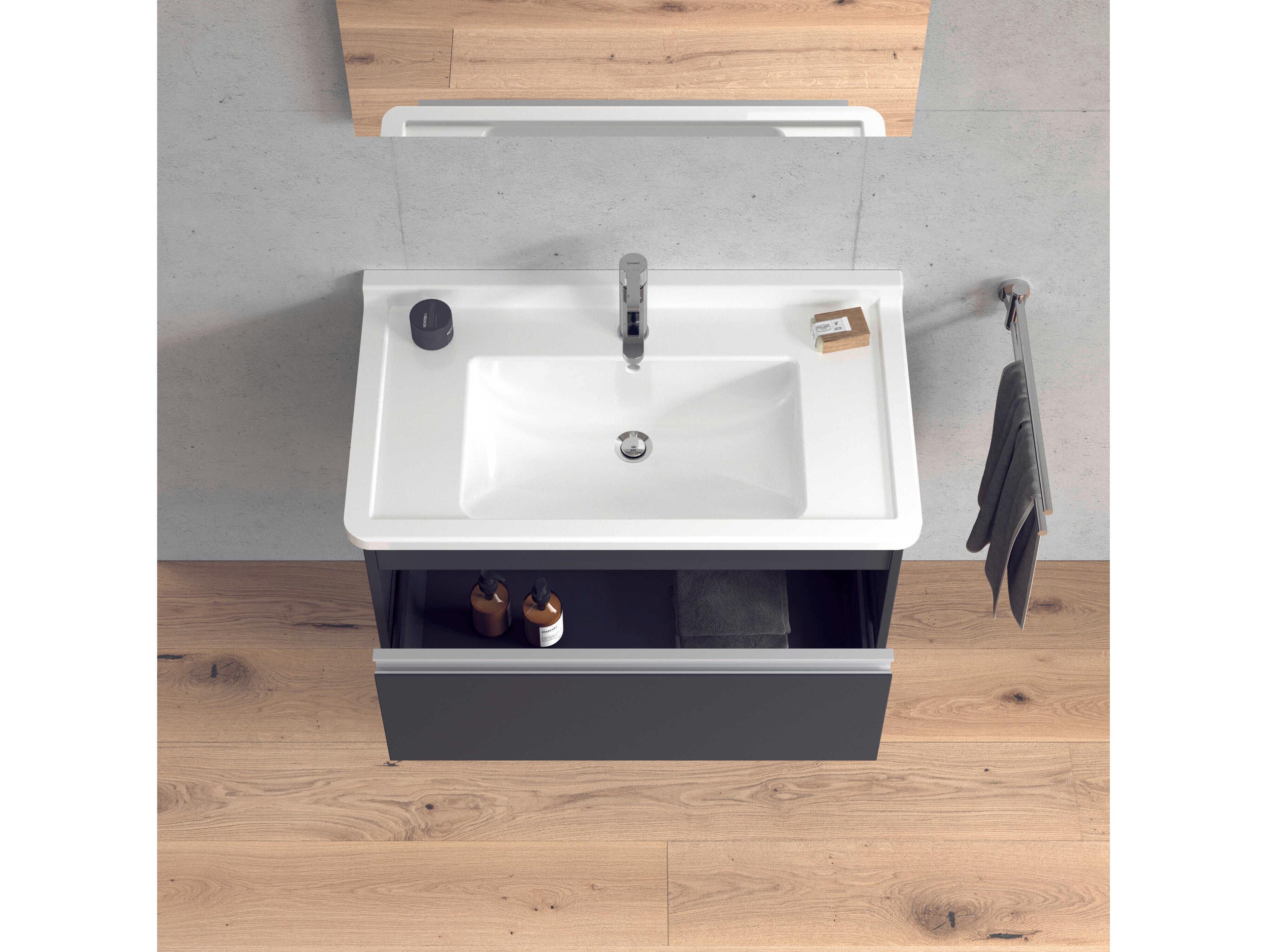 Duravit Ketho 32'' One Drawer Graphite Matt Wall-Mounted Vanity Unit