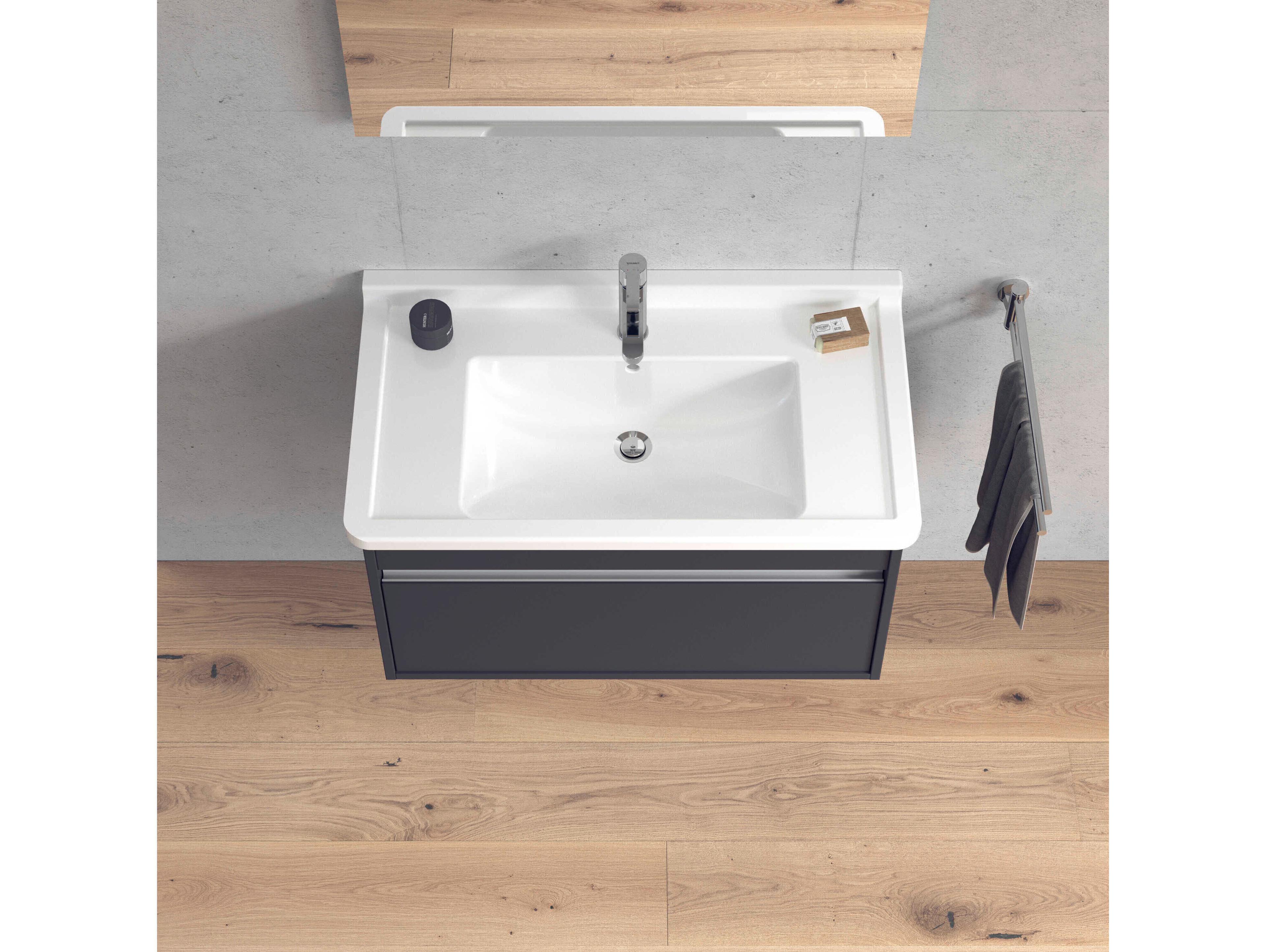 Duravit Ketho 32'' One Drawer Graphite Matt Wall-Mounted Vanity Unit