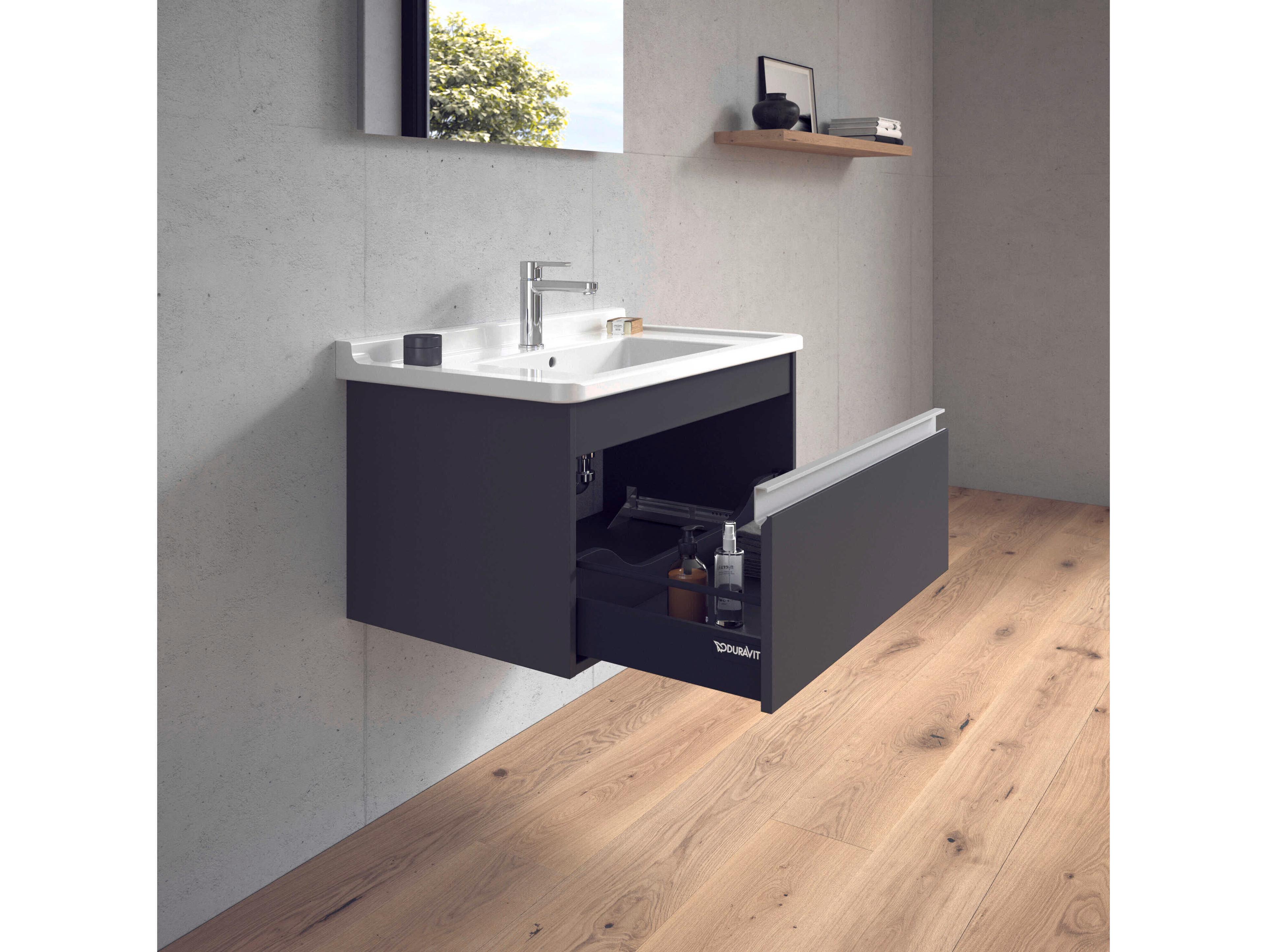 Duravit Ketho 32'' One Drawer Graphite Matt Wall-Mounted Vanity Unit