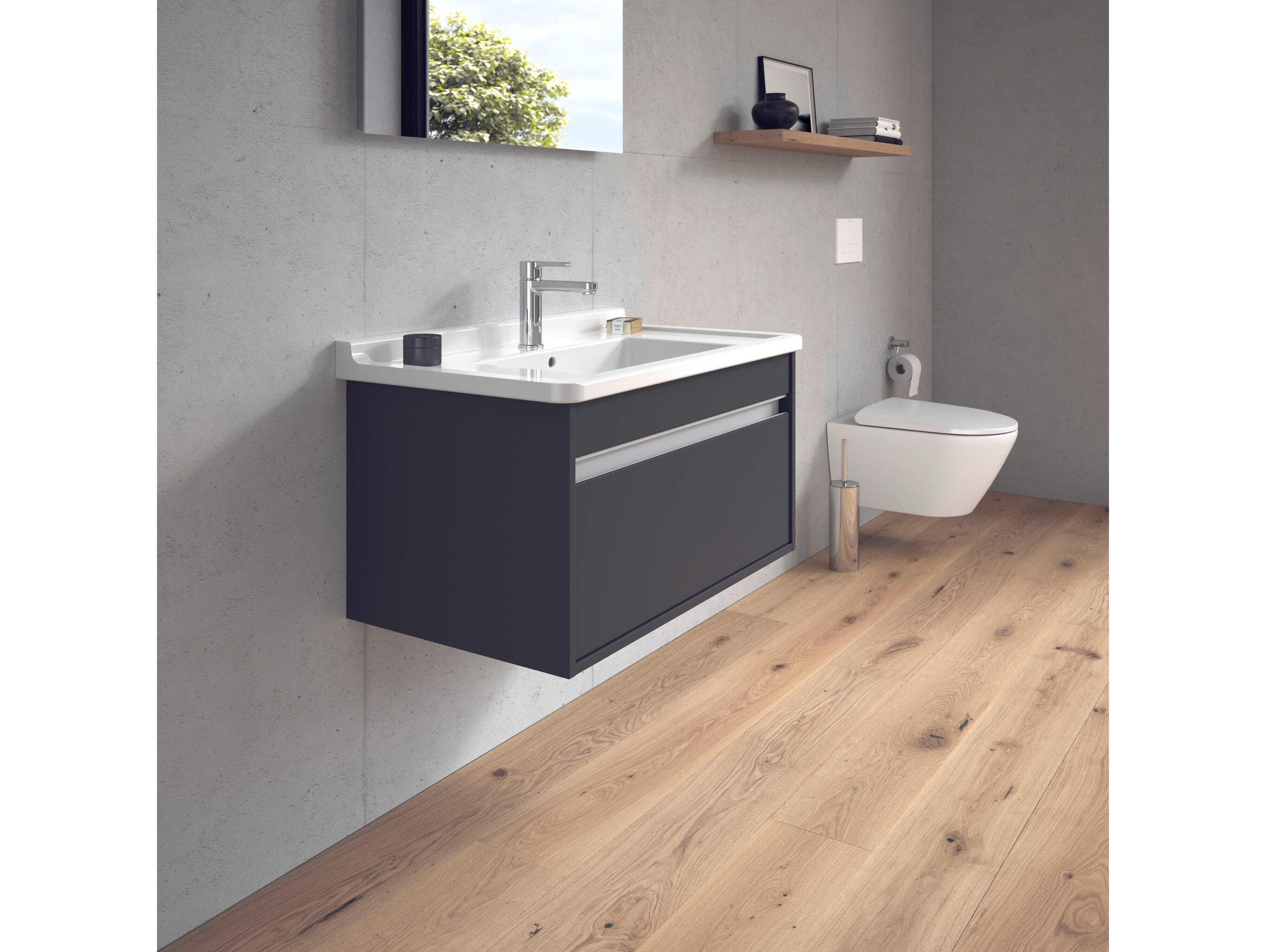 Duravit Ketho 32'' One Drawer Graphite Matt Wall-Mounted Vanity Unit