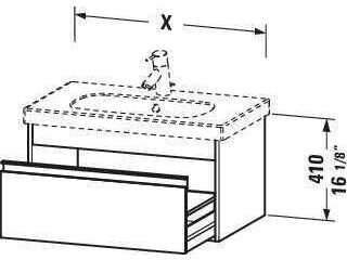 Duravit Ketho 32'' One Drawer Graphite Matt Wall-Mounted Vanity Unit