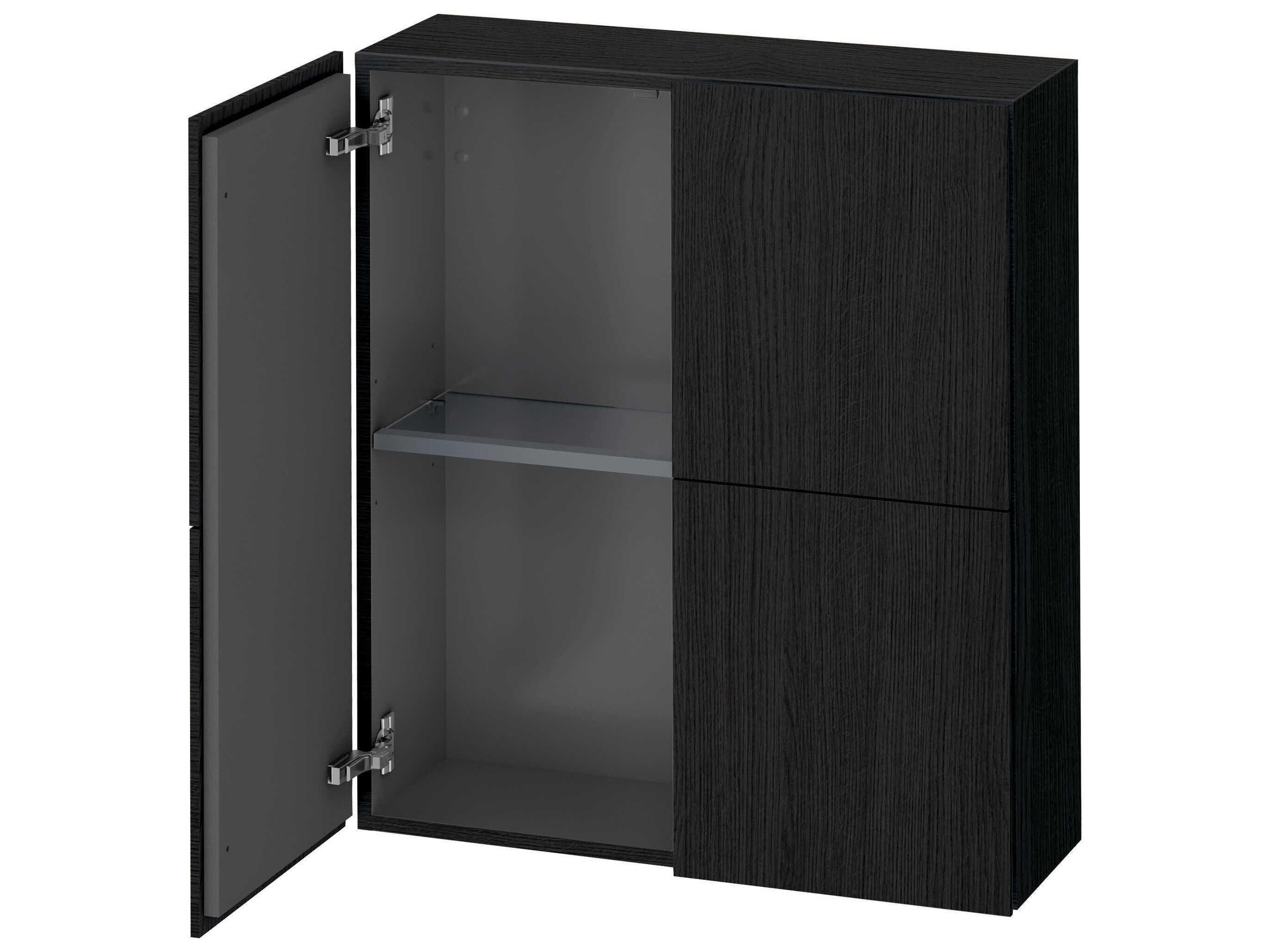 Duravit L-cube 28'' Black Oak Matt Wall-Mounted Cabinet