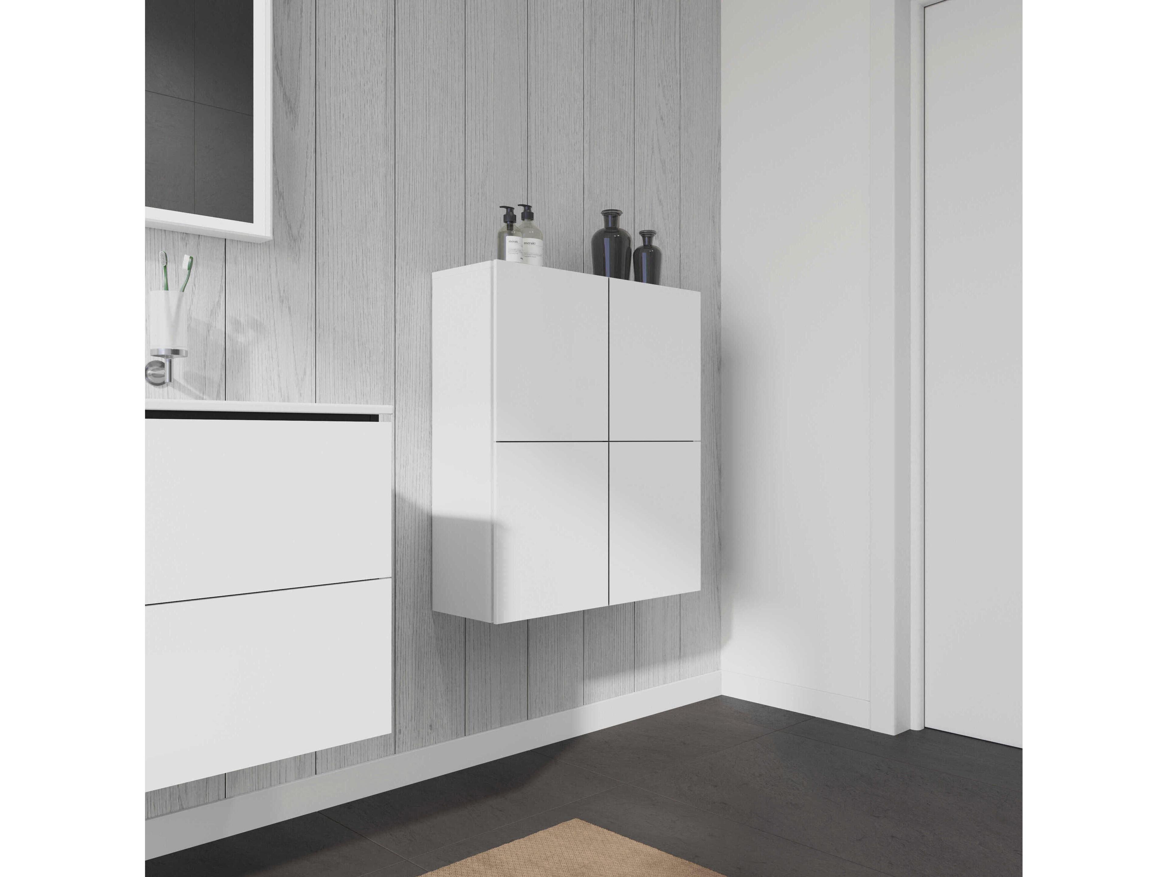 Duravit L-cube 28'' White High Gloss Wall-Mounted Cabinet