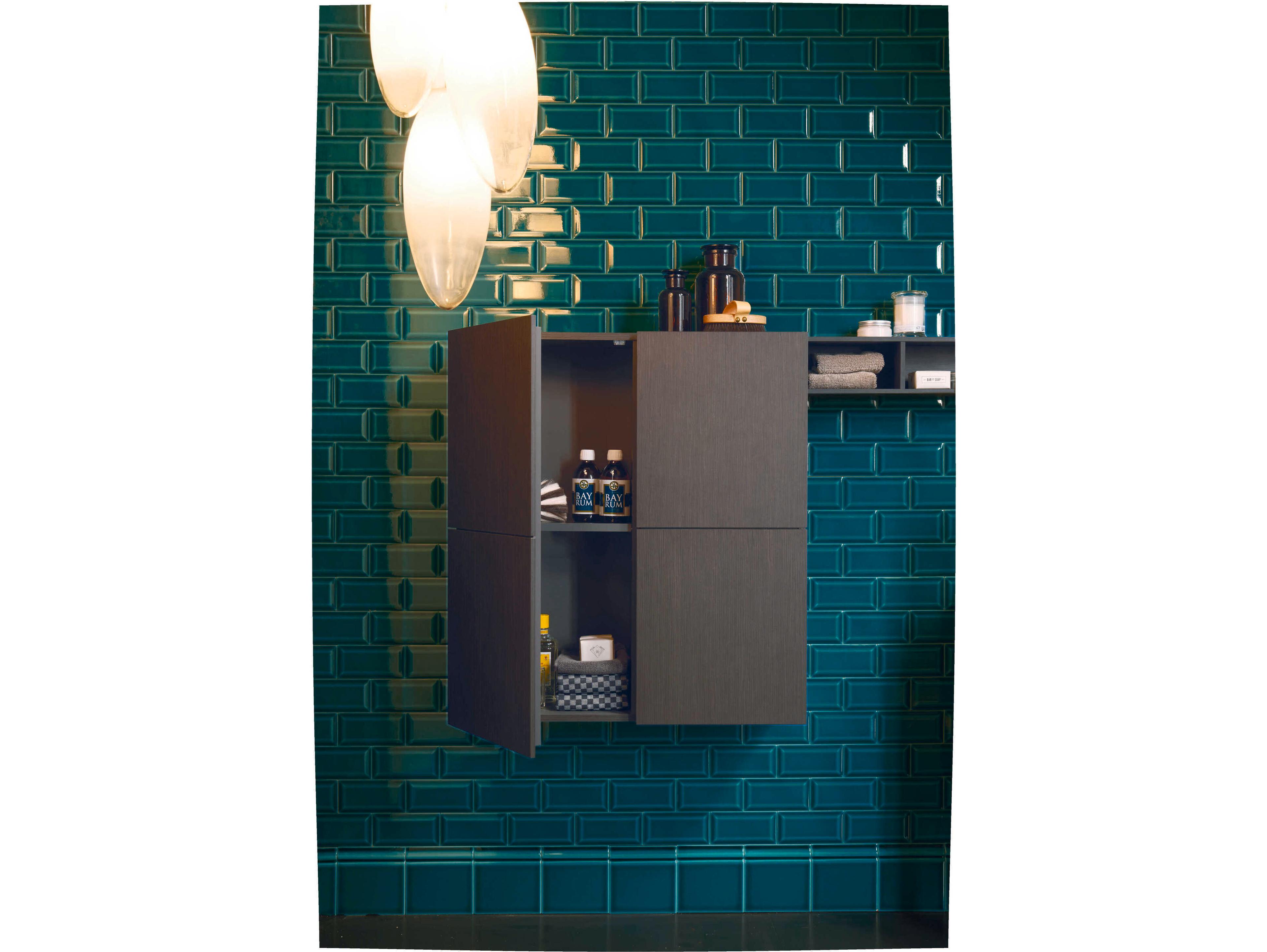 Duravit L-cube 28'' Dark Brushed Oak Matt Wall-Mounted Cabinet